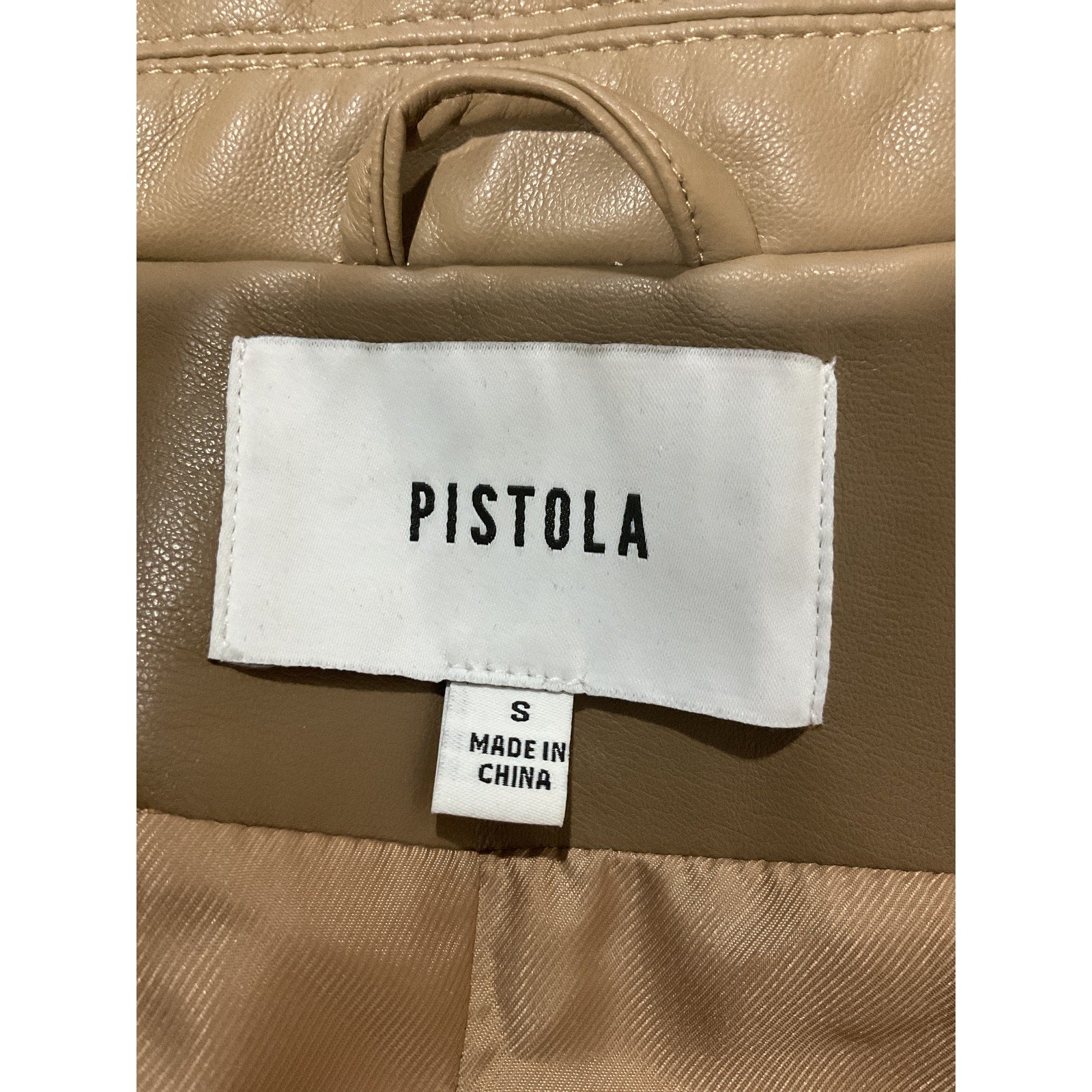 Pistola 'Romina' Brown Polyurethane Belted Blazer Dress  Size S
