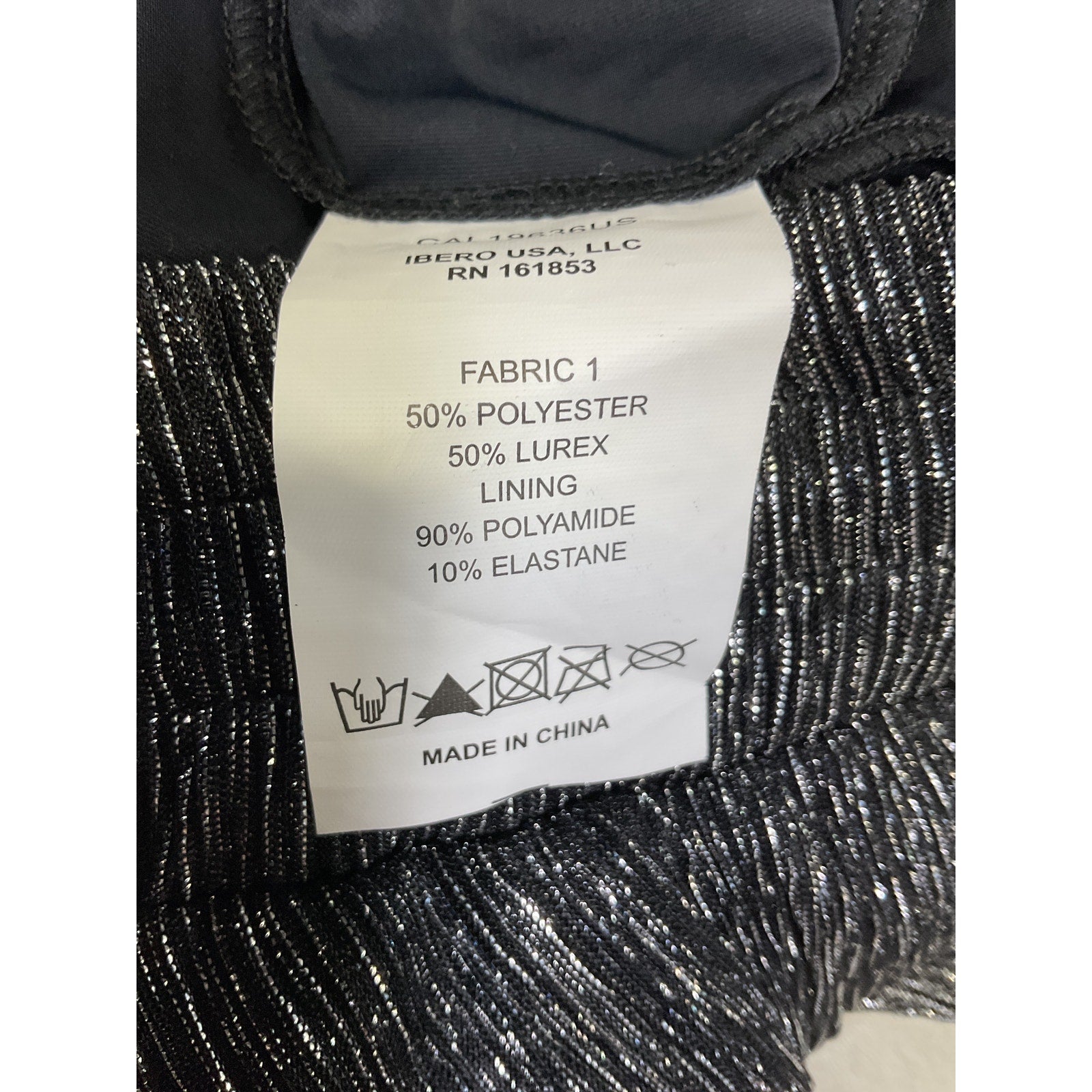 Patbo Black Lurex Jogger Pant Size L