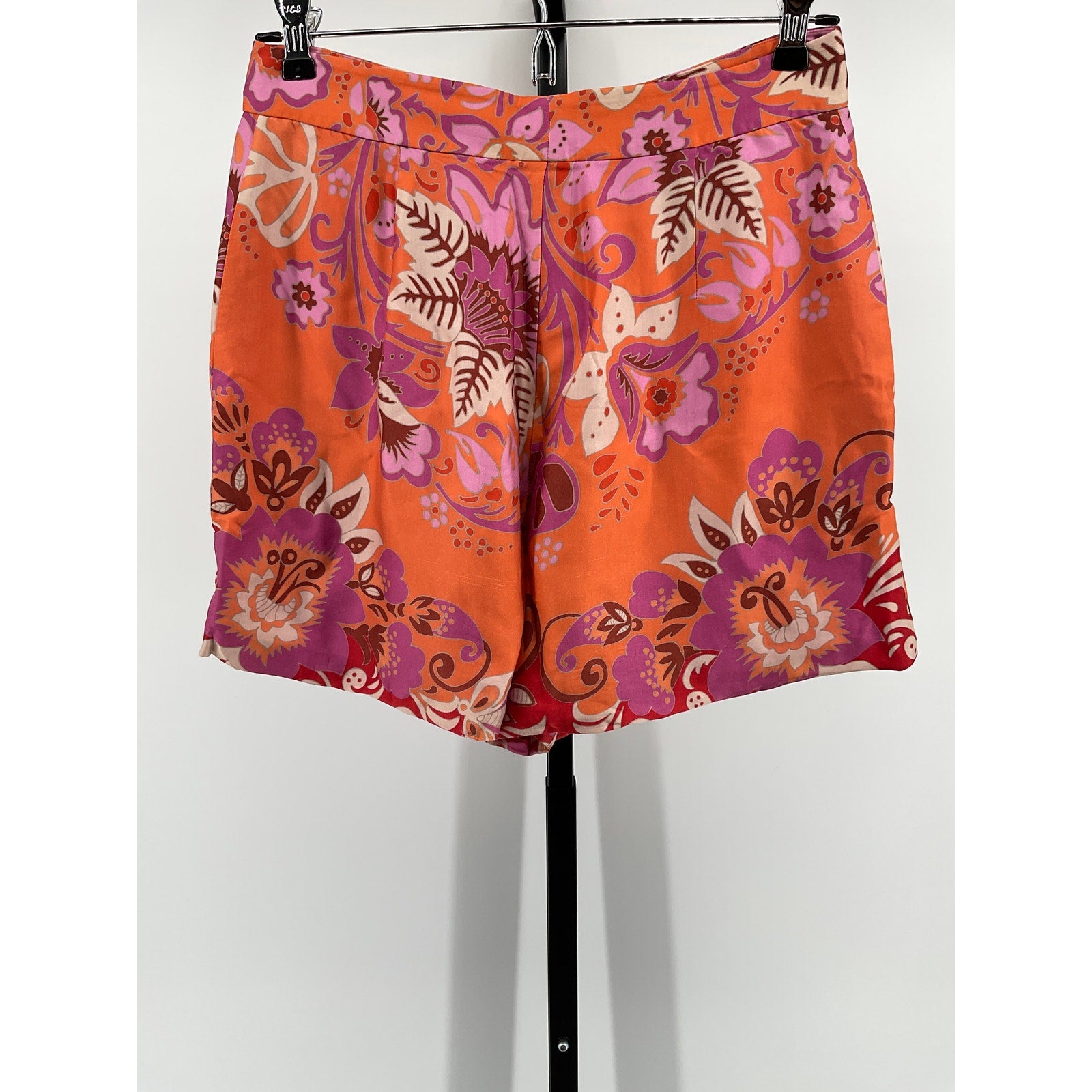 Alexis 'Flore' Orange Viscose Short Size S