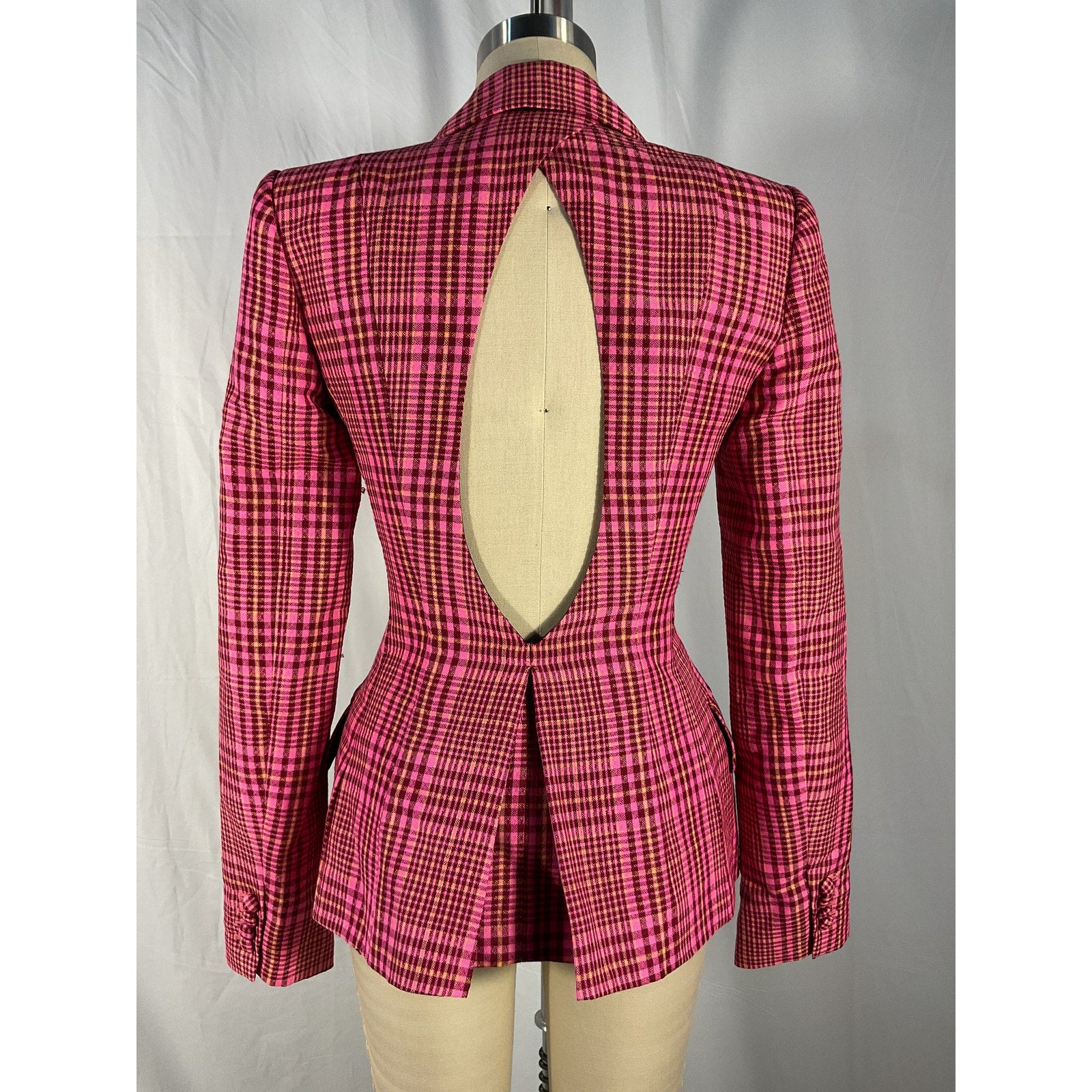 Area Crystal Buckle Pink 'Hourglass' Blazer Size 2