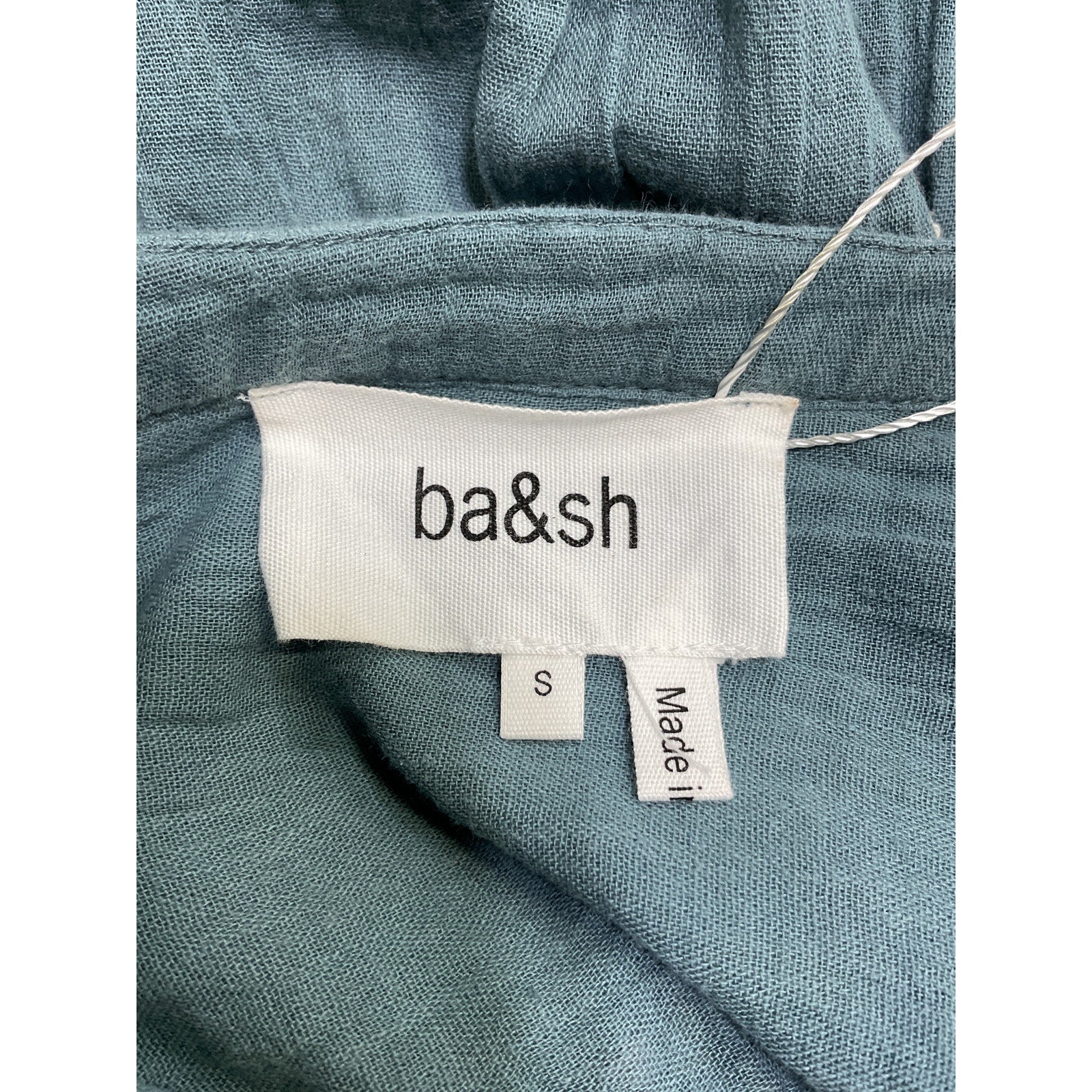 Ba&Sh 'Daphne' Blue Cotton Top Size S