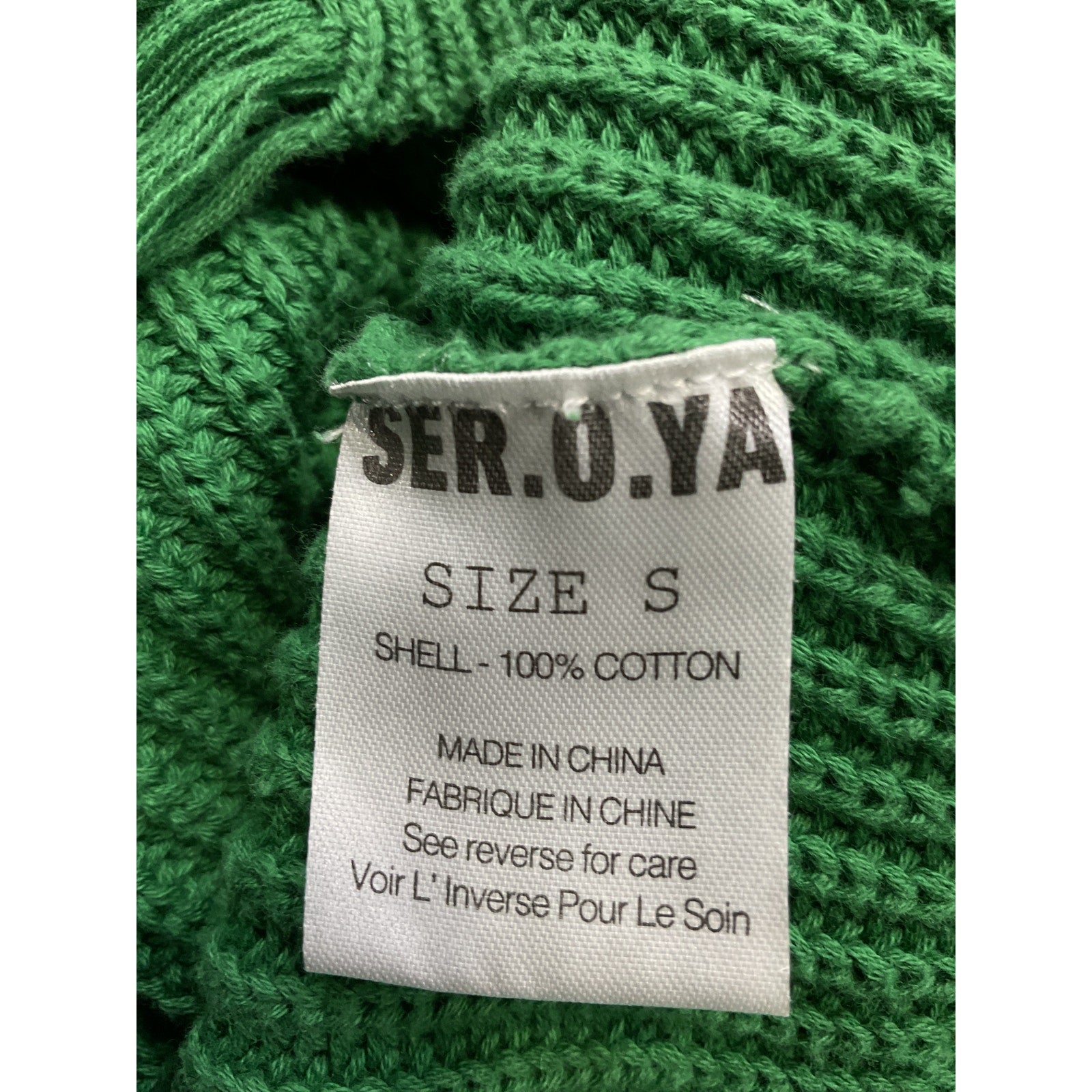 Ser.O.Ya 'Devin' Green Faux Suede Sweater Size S
