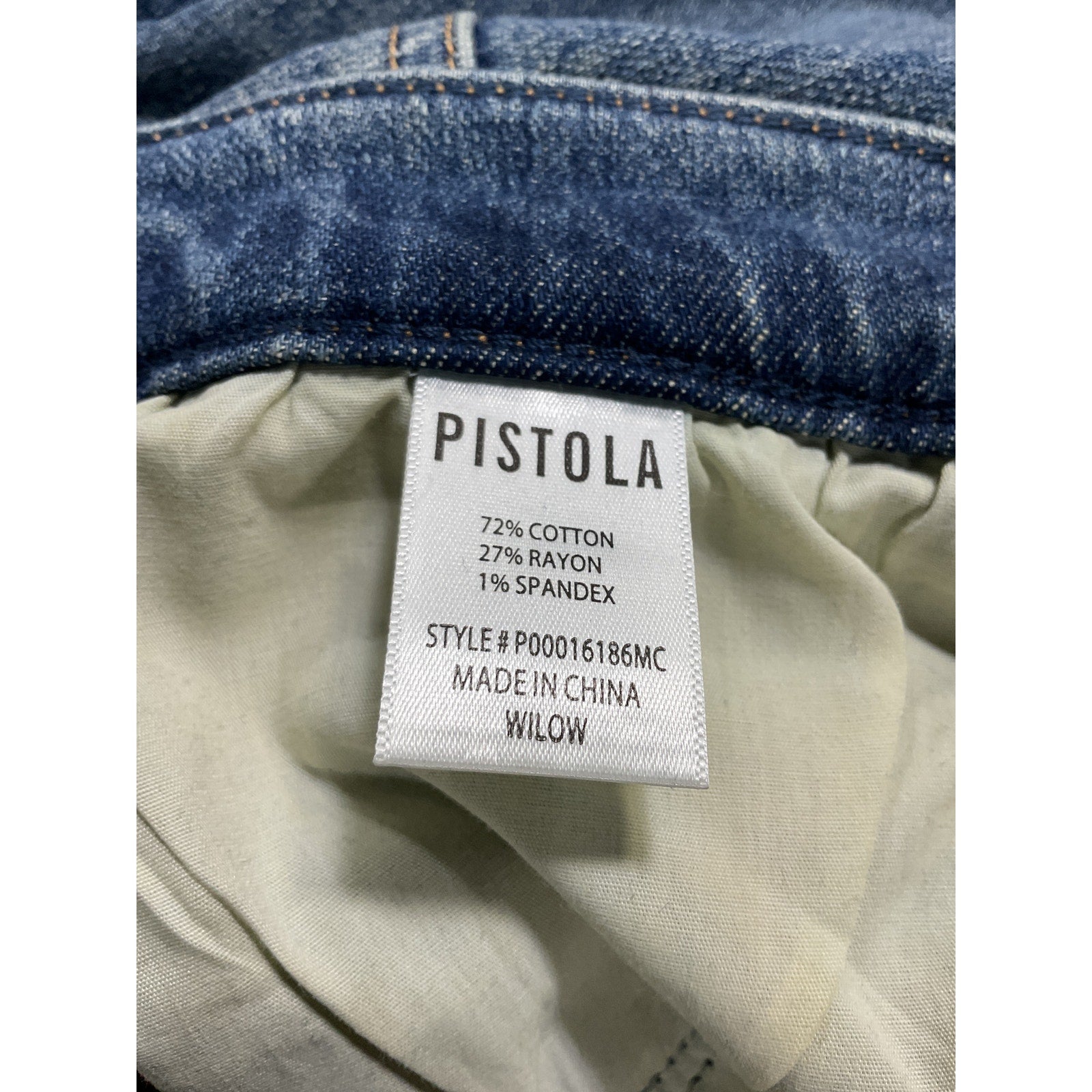 Pistola 'Colleen' Blue High Rise Slim Flare Denim Jean Size 26