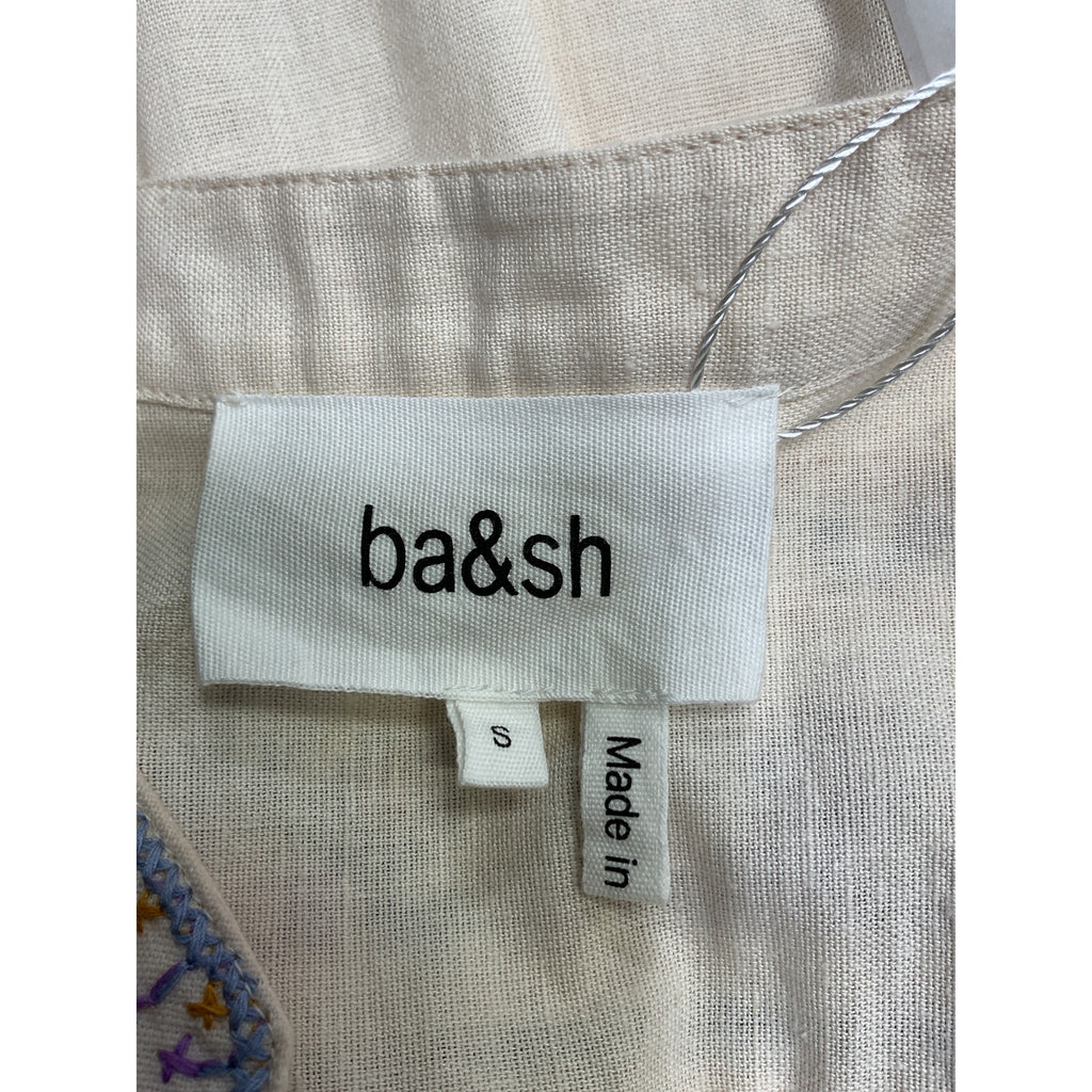 Ba&Sh 'Caloe' Cream Cotton Top Size S