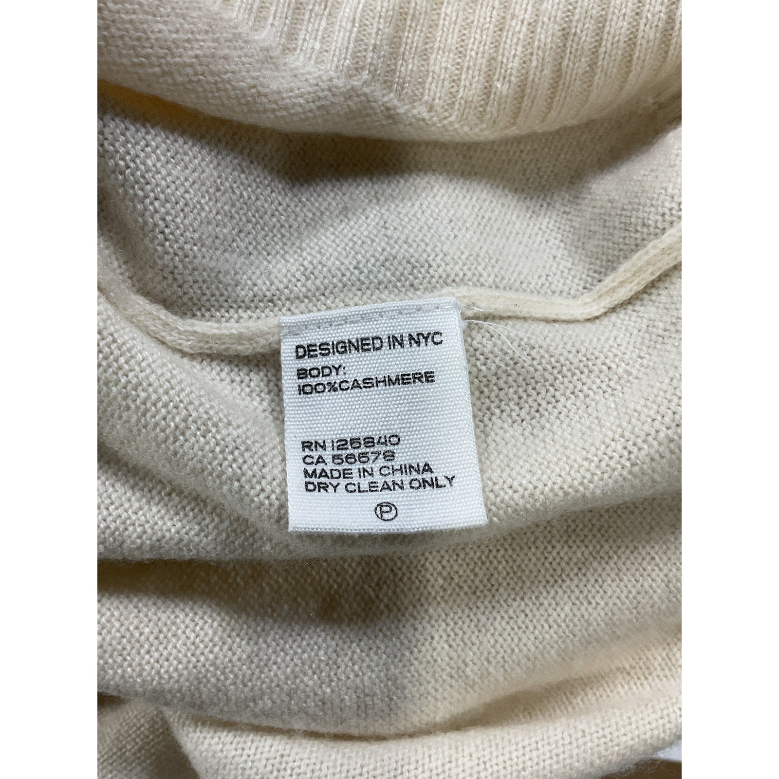 Intermix 'Bailey' Tan Cashmere Turtleneck Sweater Size Petite P