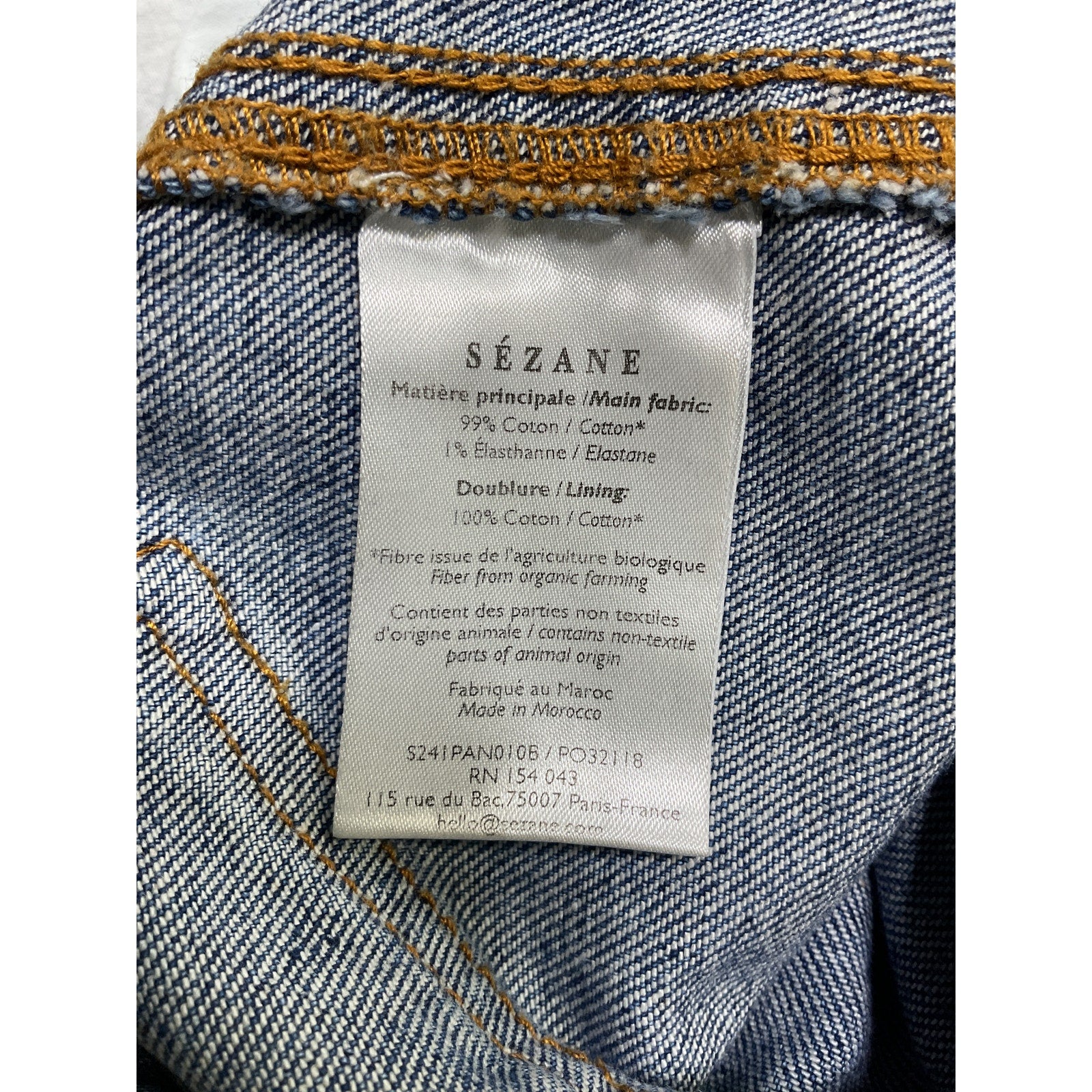 S�zane 'Brut' Blue Cotton Sexy Jean Size 36