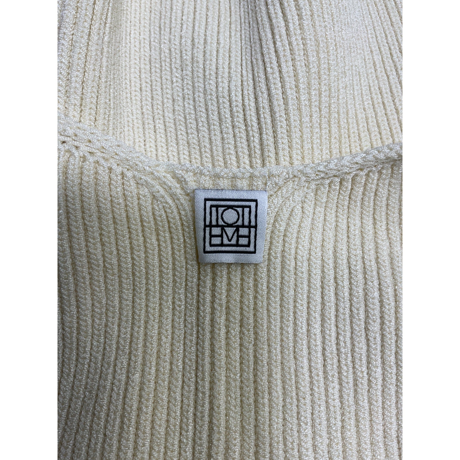 Toteme Ribbed-Knit Beige Tank Size M