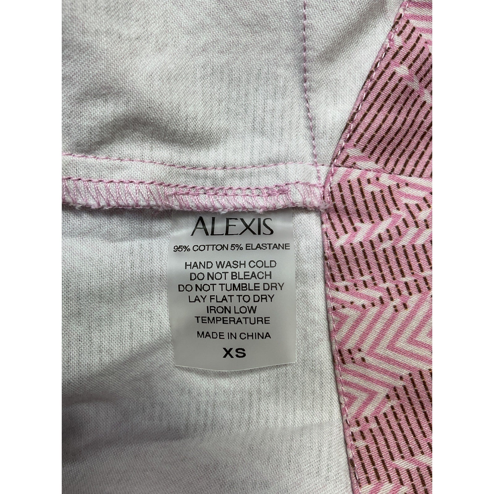 Alexis 'Iris' Pink Cotton Top Size XS