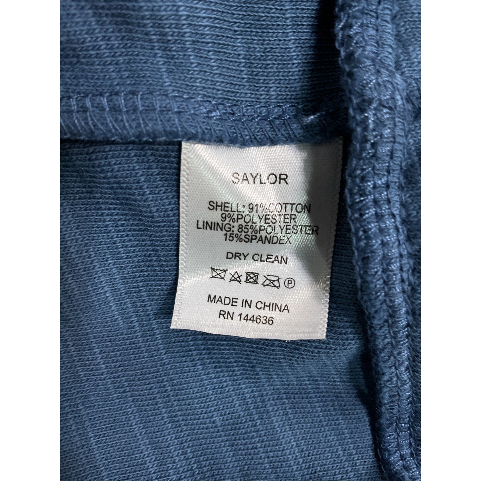 Saylor 'Sachi' Blue Cotton Blend Fringe Tassel Dress Size XS