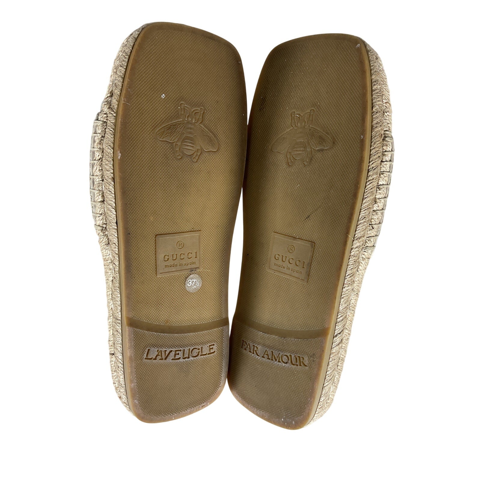 Gucci Interlocking G White Leather Cut Out Slide Sandals Size 7.5