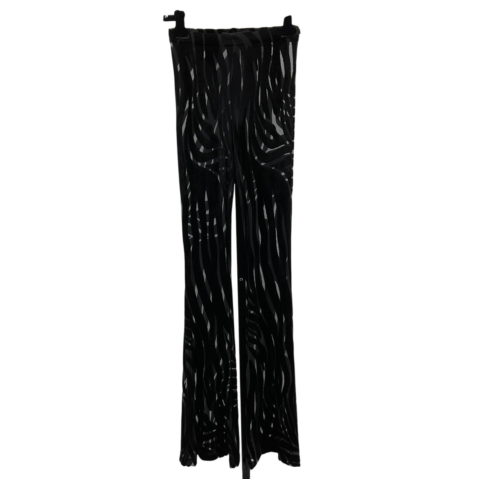 Versace Black Viscose Wide Leg Pant Size 8