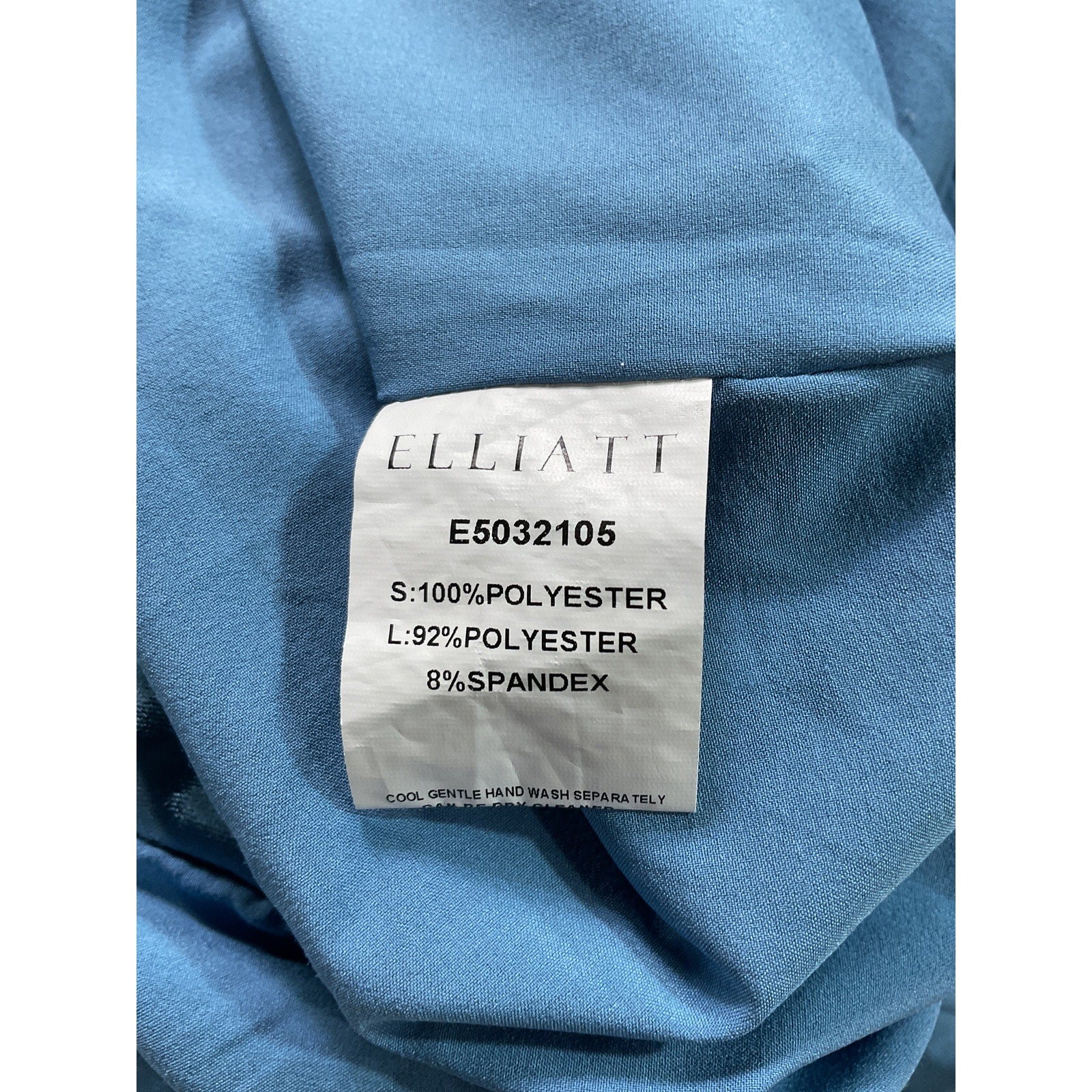 Elliatt 'Cassini' Blue One-Shoulder Satin Dress Size S