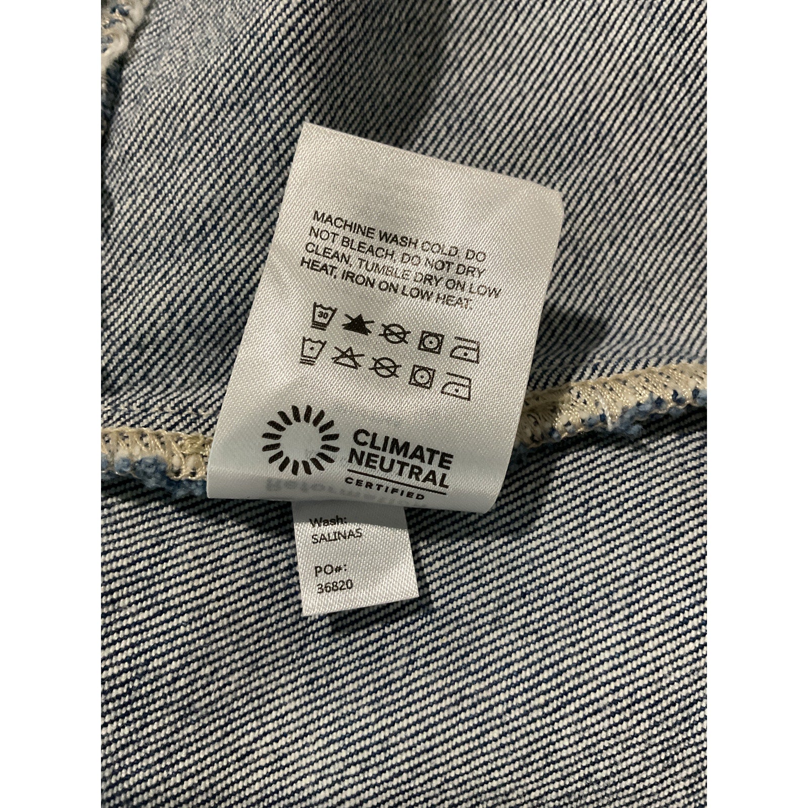 Reformation 'Asha' Blue Cotton Denim Top Size 8