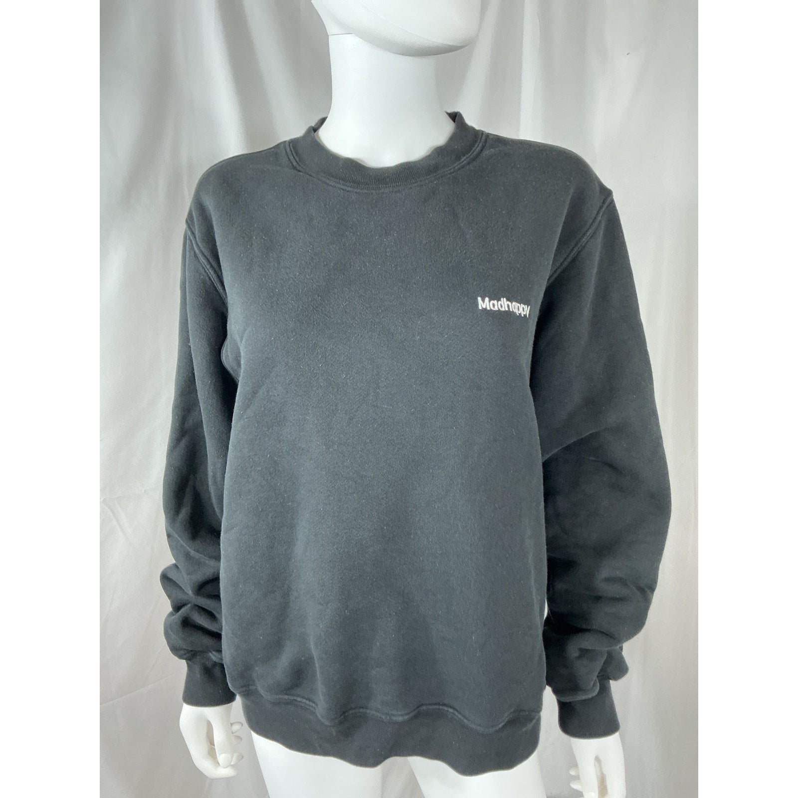 Madhappy 'Classics' Black Fleece Crewneck Sweatshirt Size M