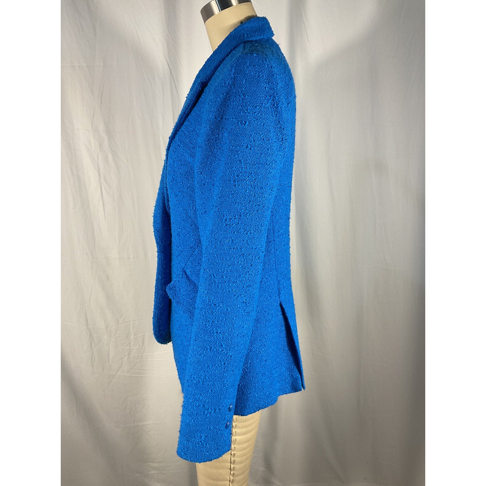 L'Agence 'Chamberlain' Blue Polyurethane Blazer Size 6