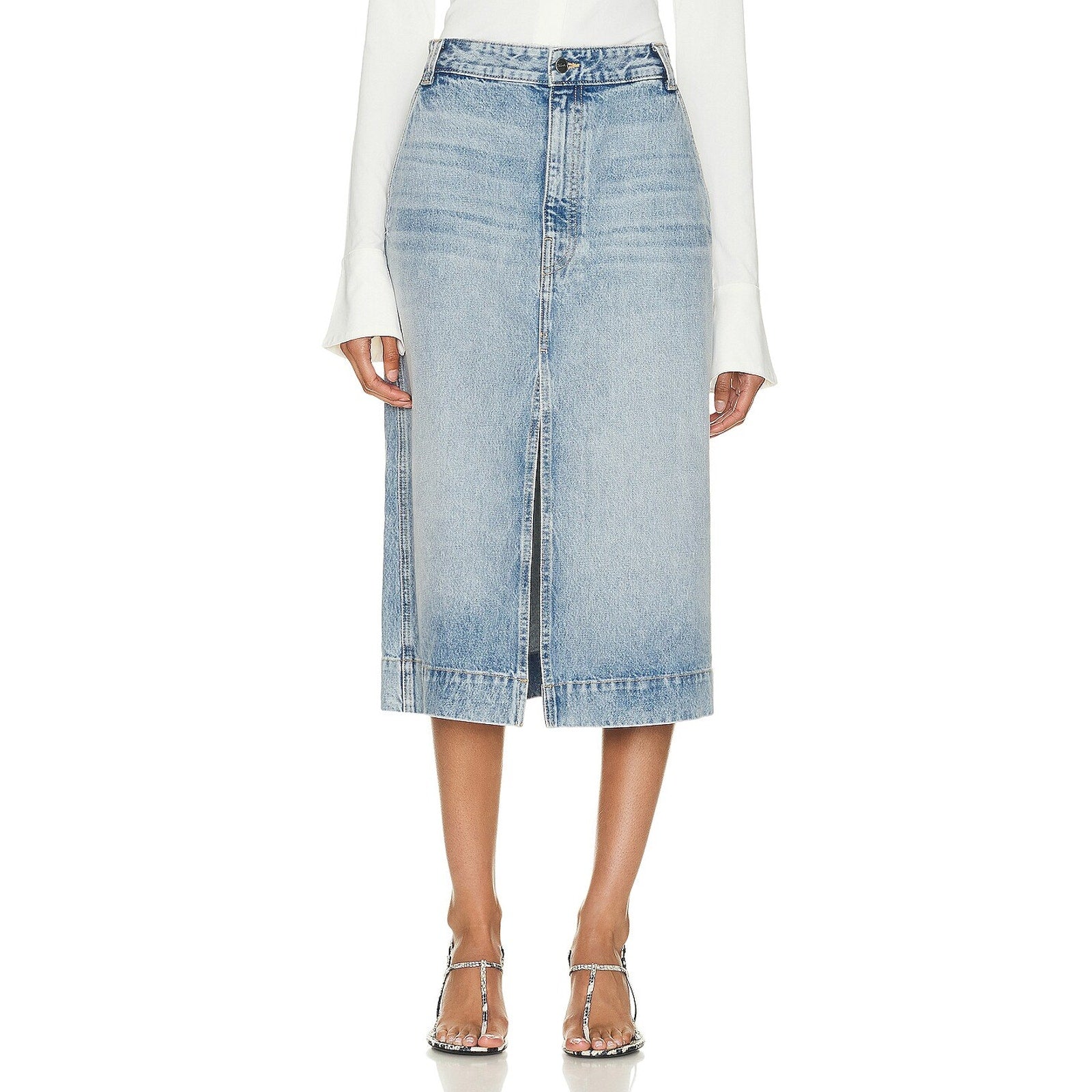Khaite 'Charlene' Blue Skirt Size 25