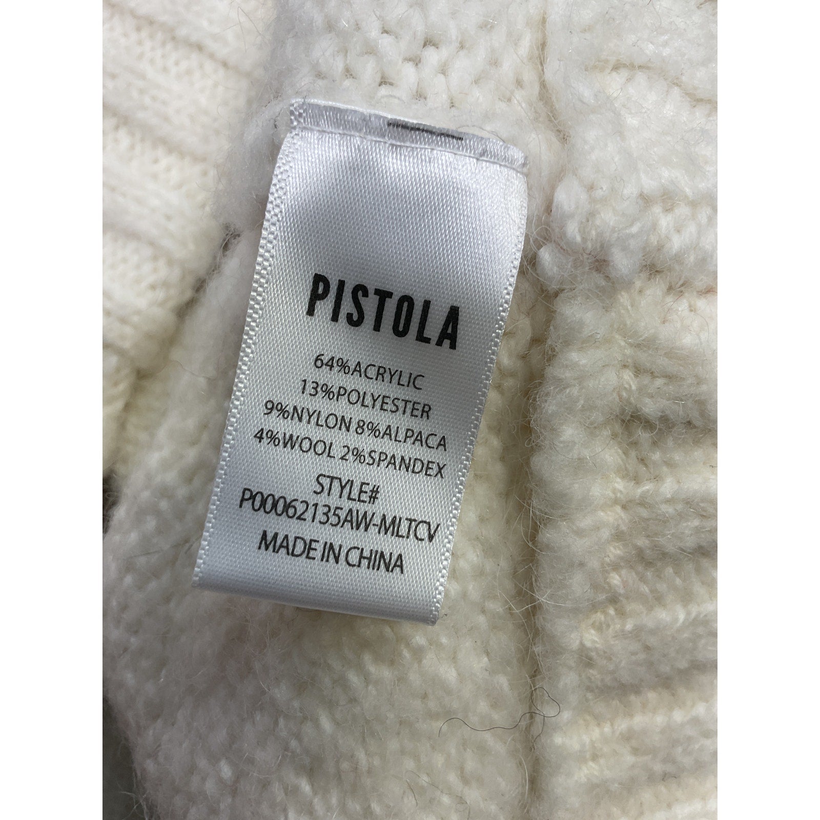Pistola 'Maribel' Red Quarter Zip Pullover Sweater Size S