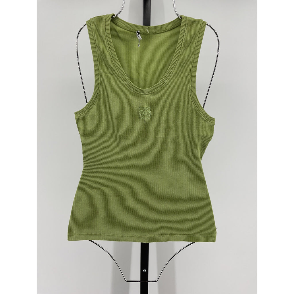 Loewe 'Anagram' Green Cotton Tank Top Size M