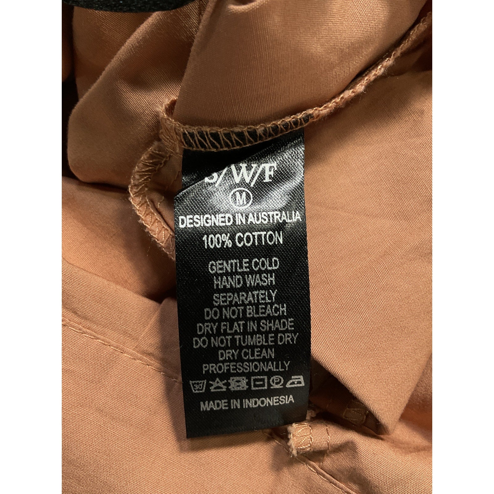 Swf 'Trouser' Tan Cotton Poplin Pants Size M