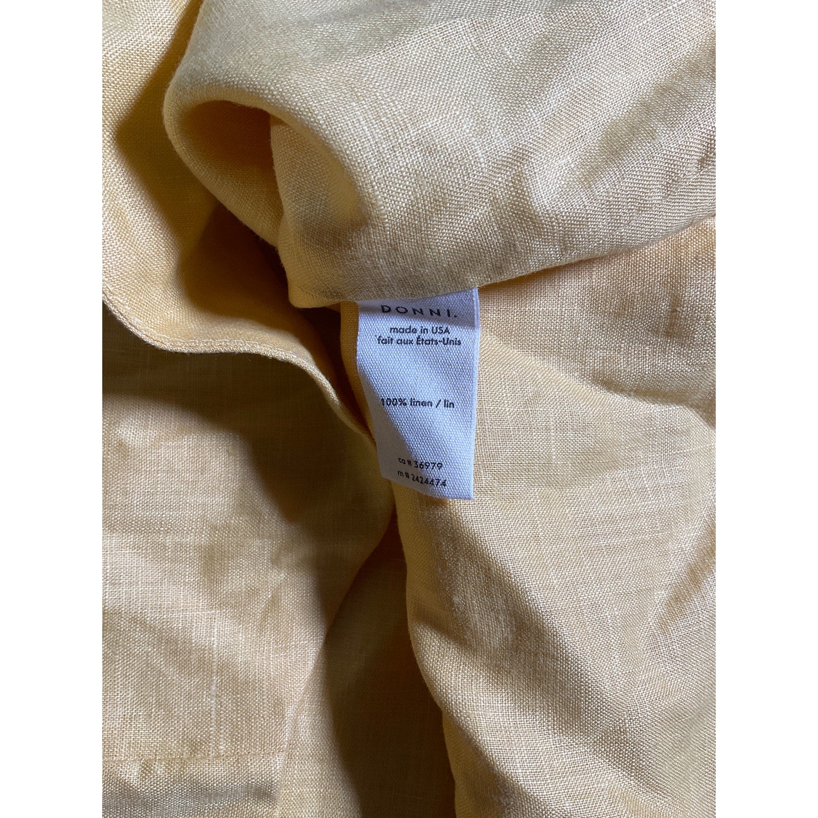Donni. Yellow Linen Vest Size S - NWT