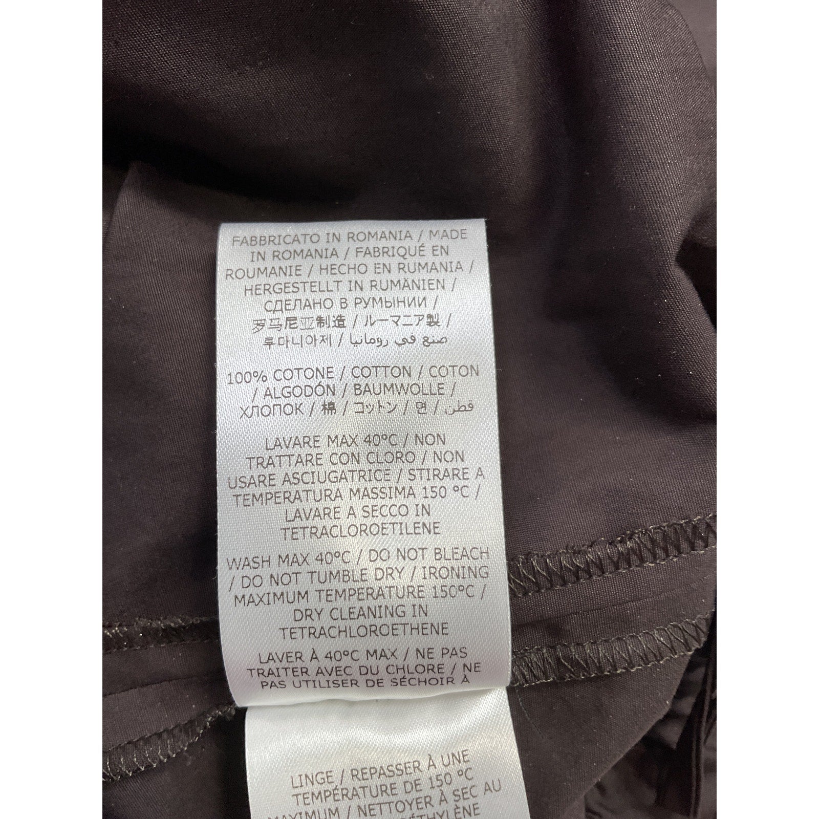 Aspesi Elastic-Waist Black Cotton Wide-Leg Trousers Size 2