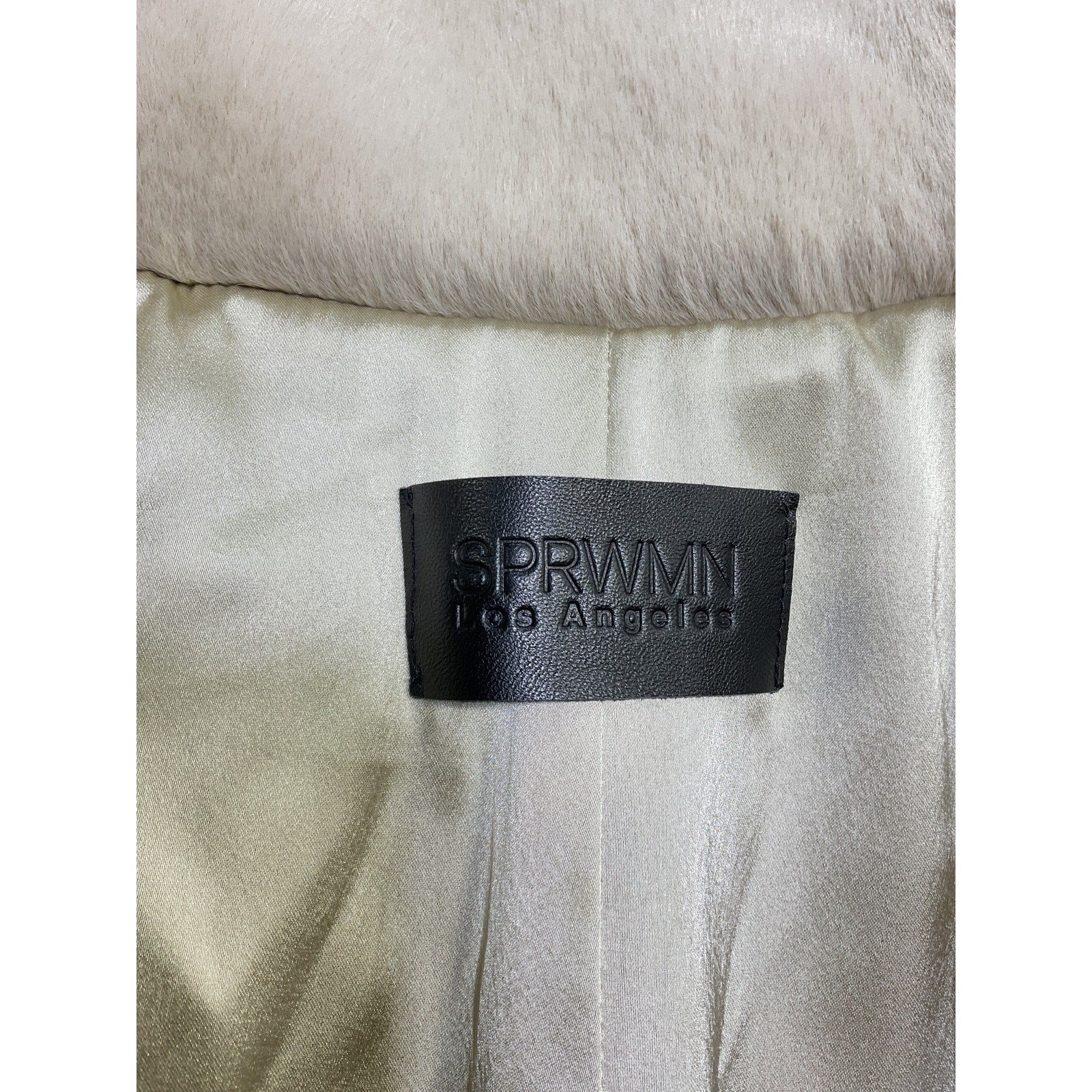 Sprwmn Faux Fur Beige Polyester Long Coat Size XS