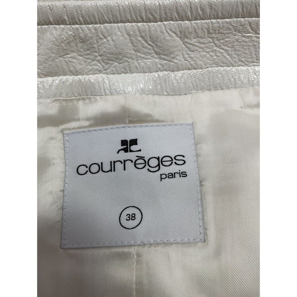 Courr�ges White Cotton Reedition Mini Skirt Size 38