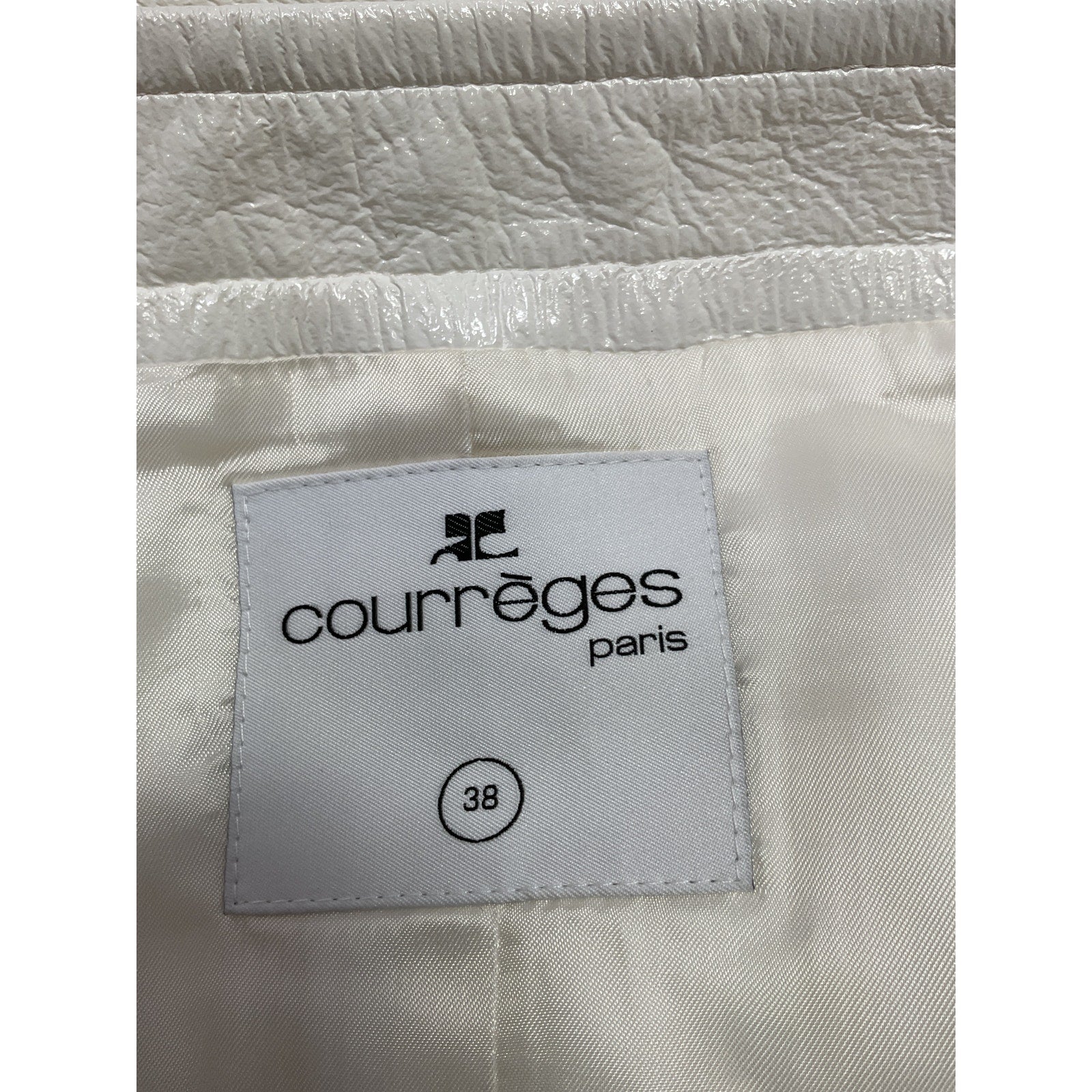 Courr�ges White Cotton Reedition Mini Skirt Size 38