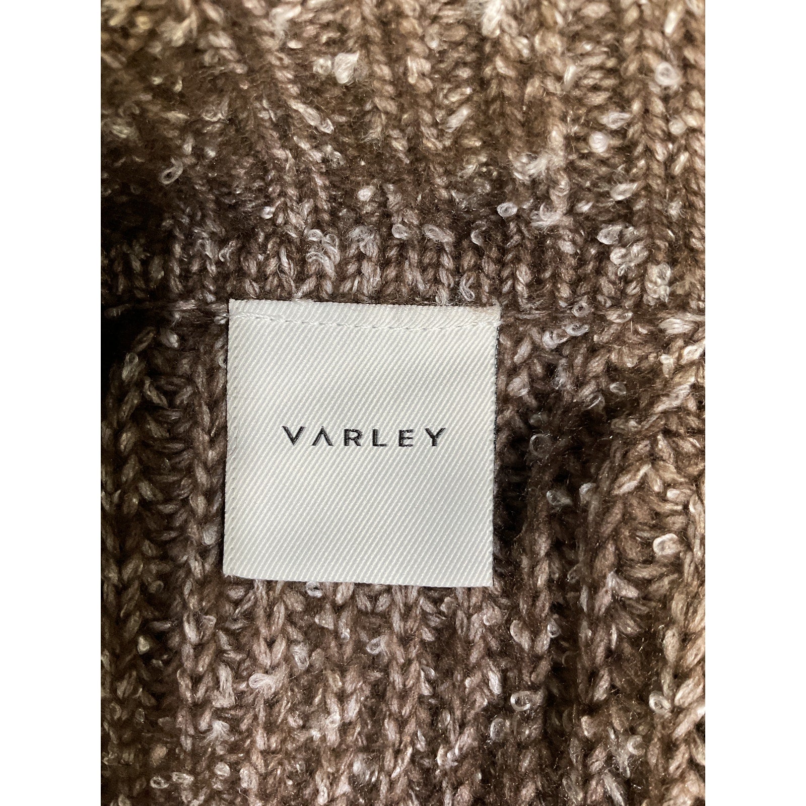 Varley 'Amelia' Brown Oversize Shaker Half Zip Sweater Size XS