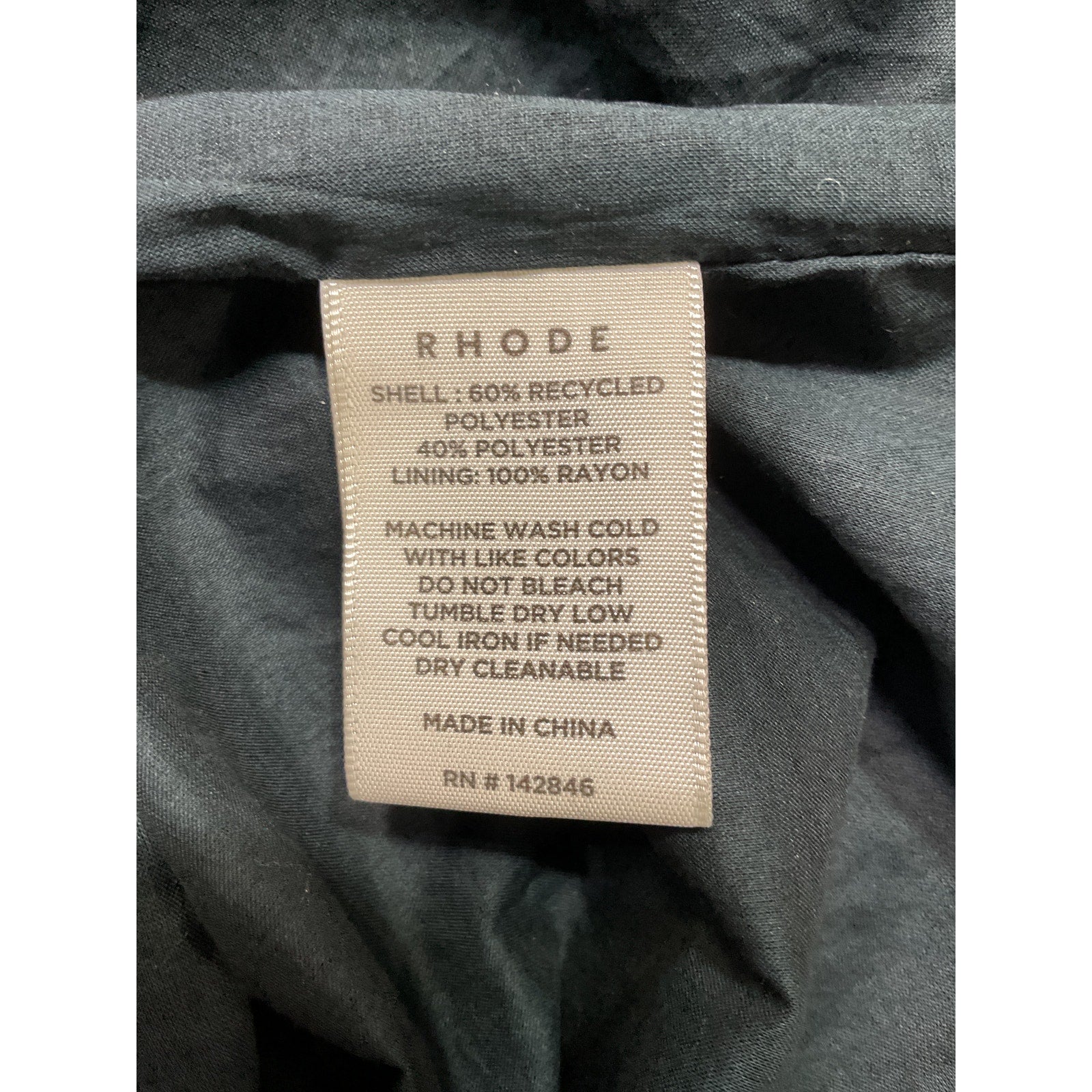 Rhode 'Natalia' Black Ruched Recycled Duchesse-Satin Maxi Dress Size 6