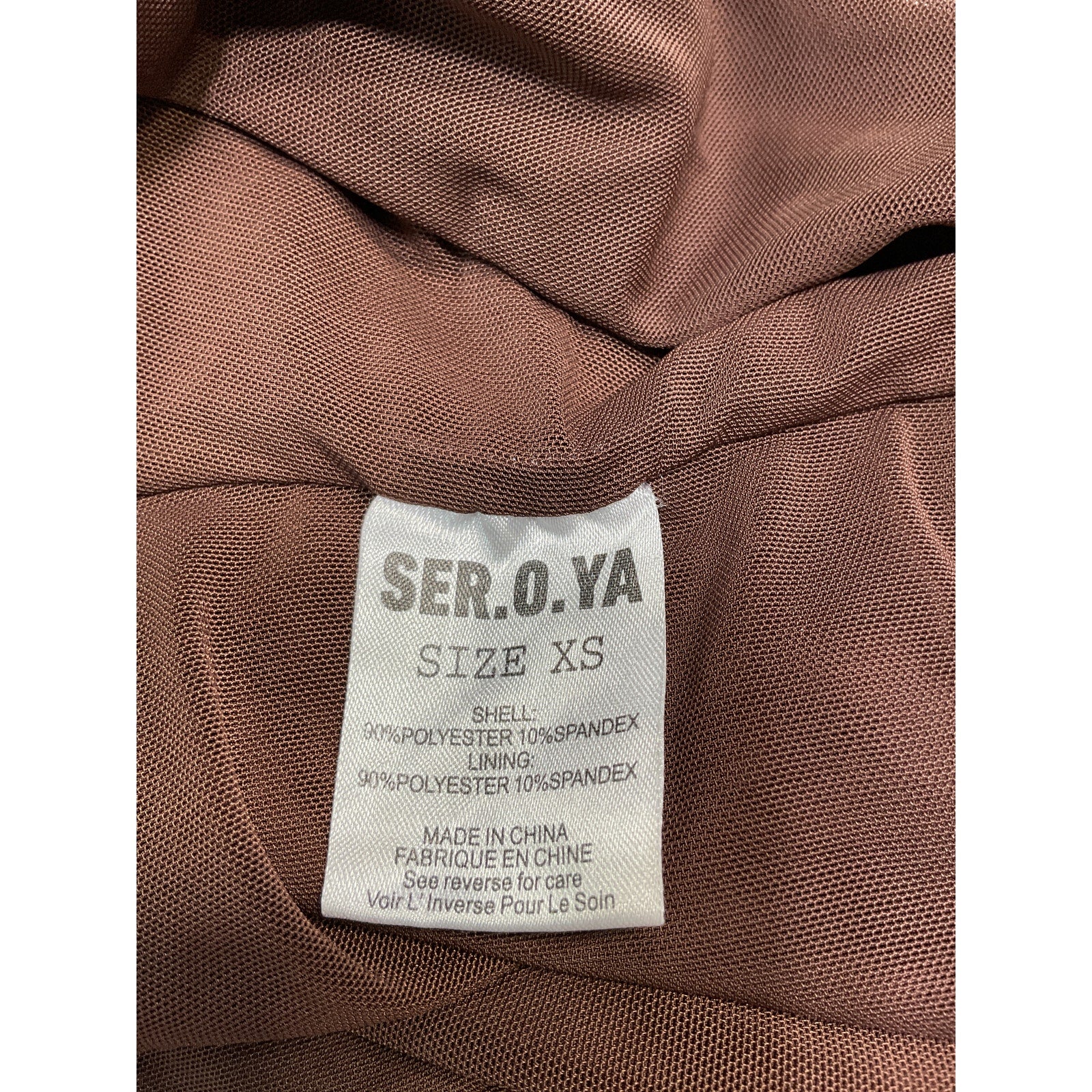 Ser.O.Ya 'Bimini' Brown Mesh Halter Top Size XS