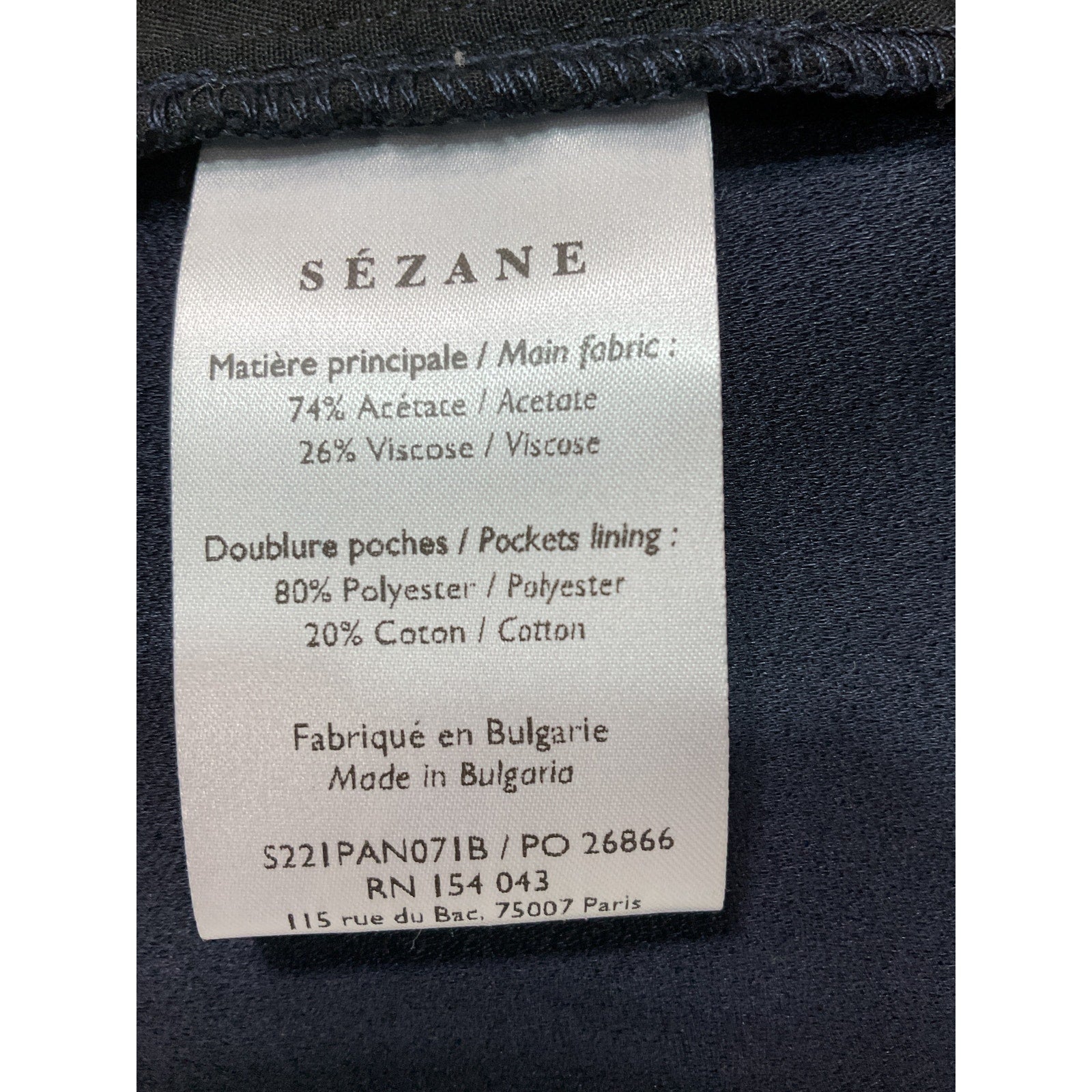 S�zane 'Austin' Navy Trousers Size 36