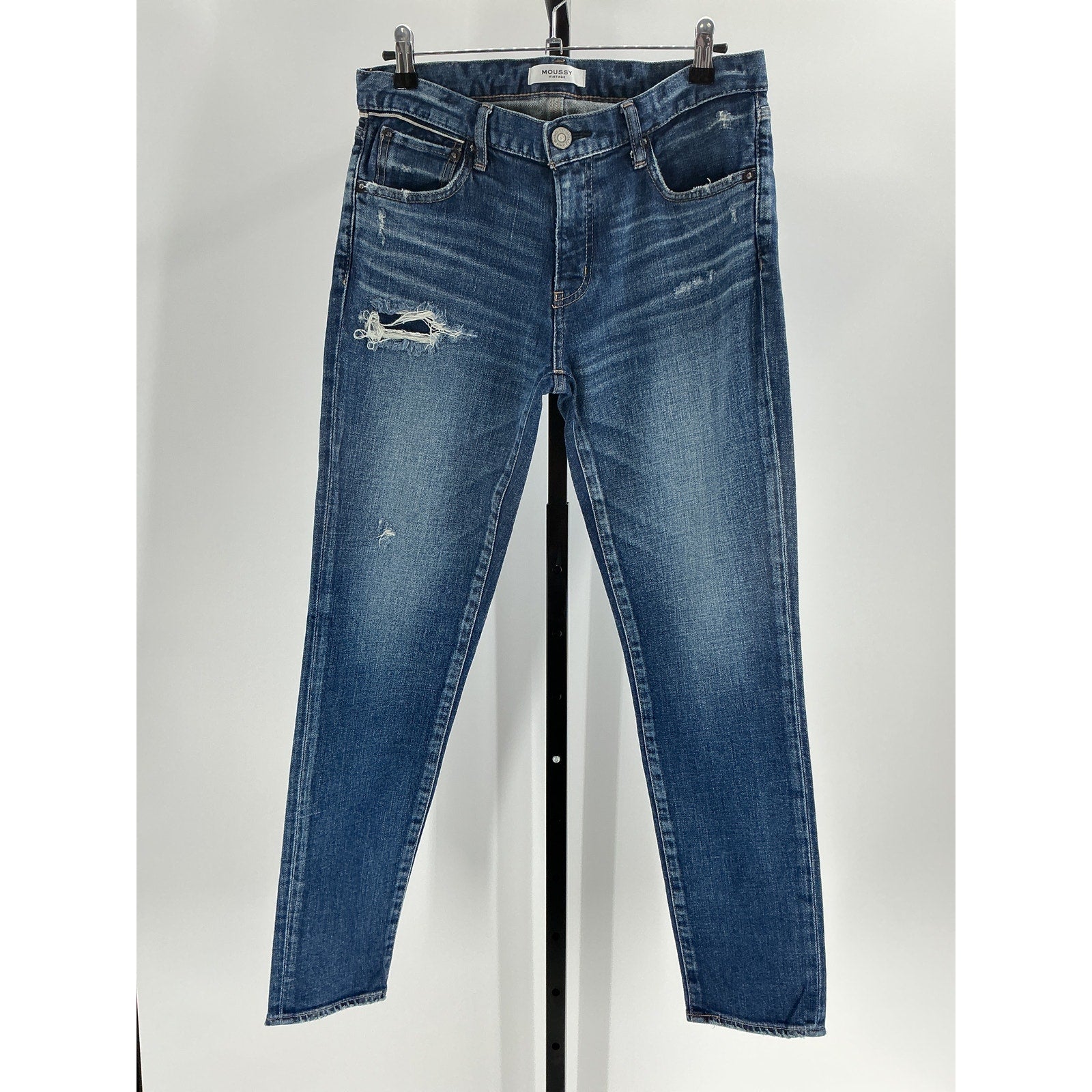 Moussy 'Swillburg' Blue Cotton Skinny Jean Size 28