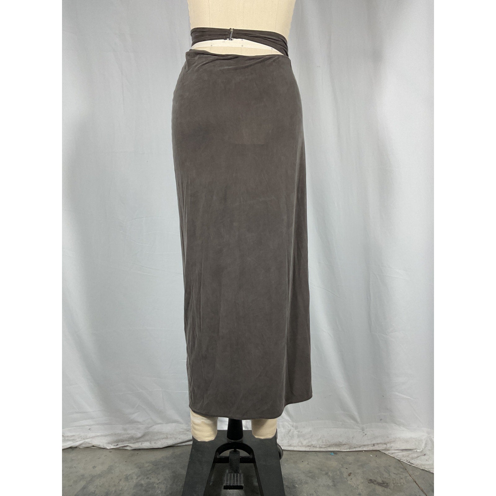 Jacquemus 'La Jupe Espelho' Brown Cupro Skirt Size M - NWT