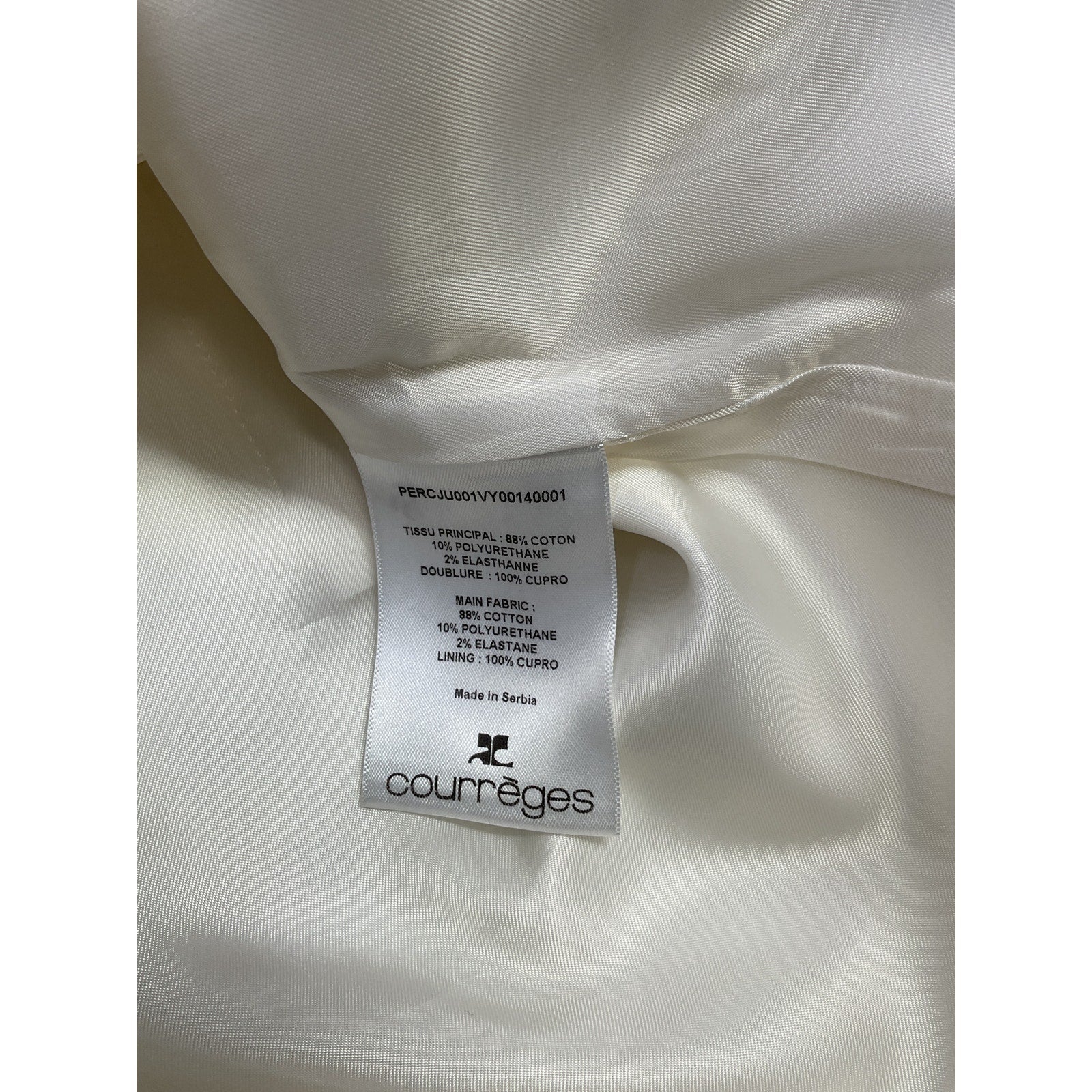 Courr�ges White Cotton Reedition Mini Skirt Size 38
