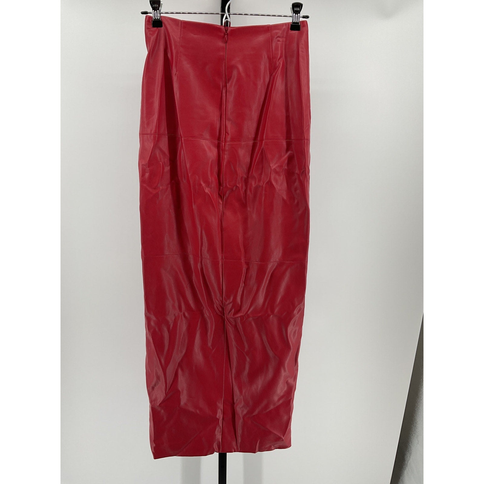 Nicholas 'Enid' Red Polyurethane Maxi Skirt Size 0
