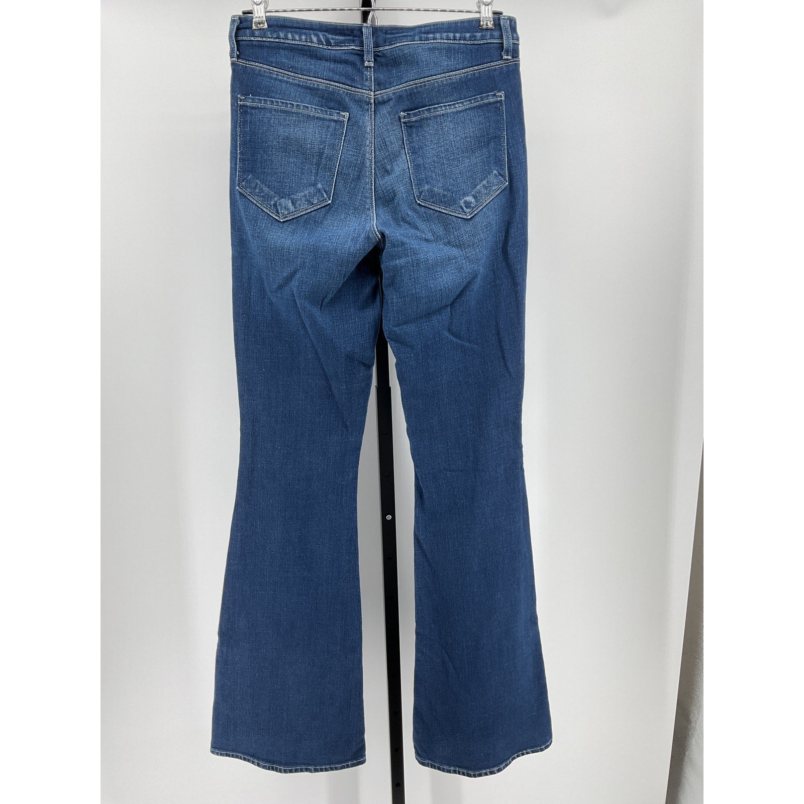 L'Agence 'Bell' Blue Cotton High Rise Flare Jean Size 28