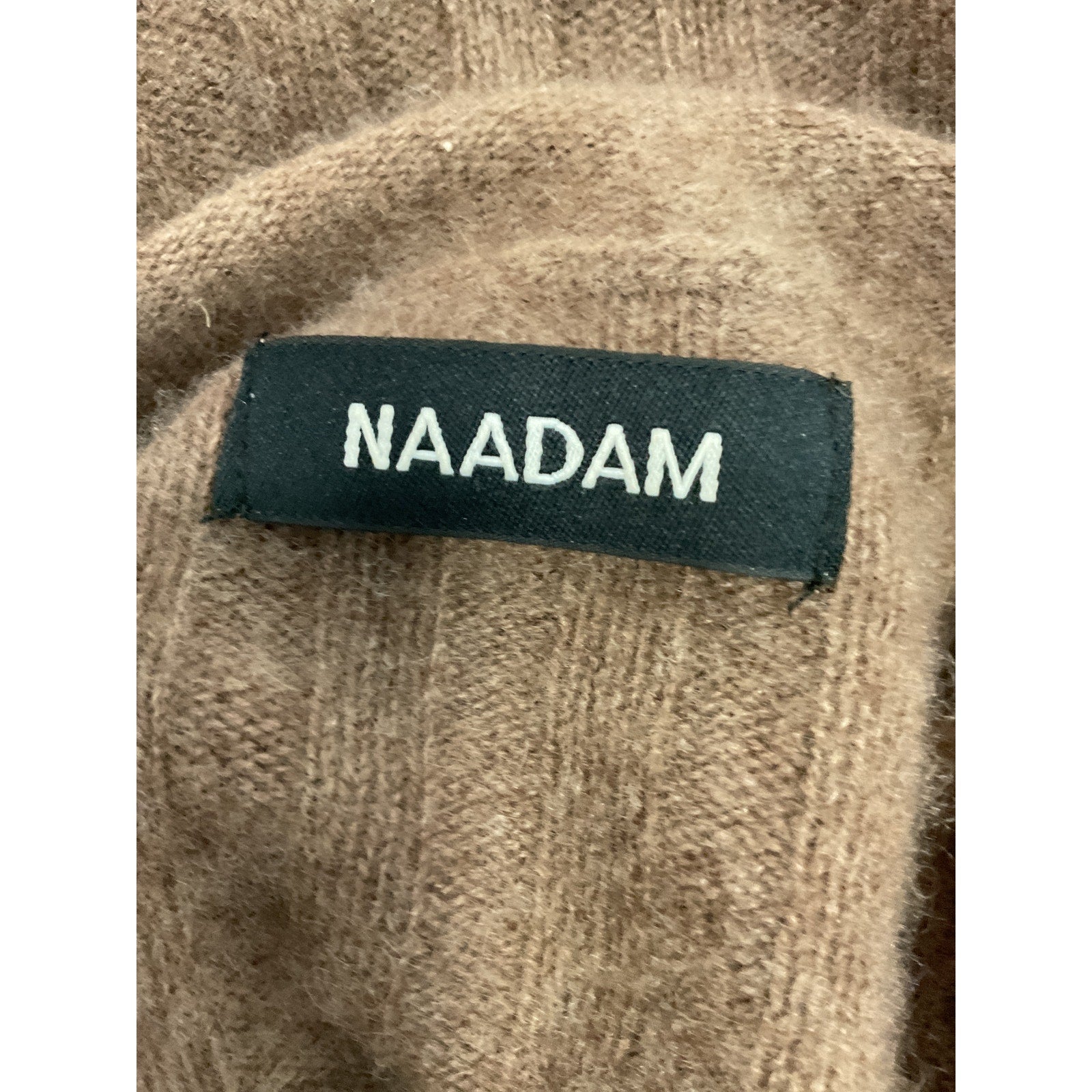 Naadam Cashmere 'Ribbed' Brown Crewneck Sweater Size M