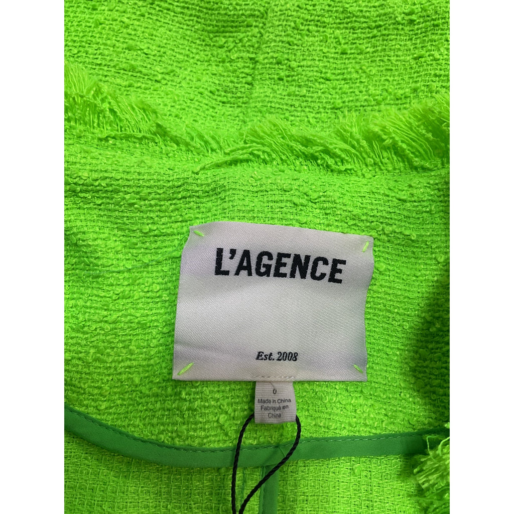 L'Agence 'Angelina' Green Polyester Blazer Size 0