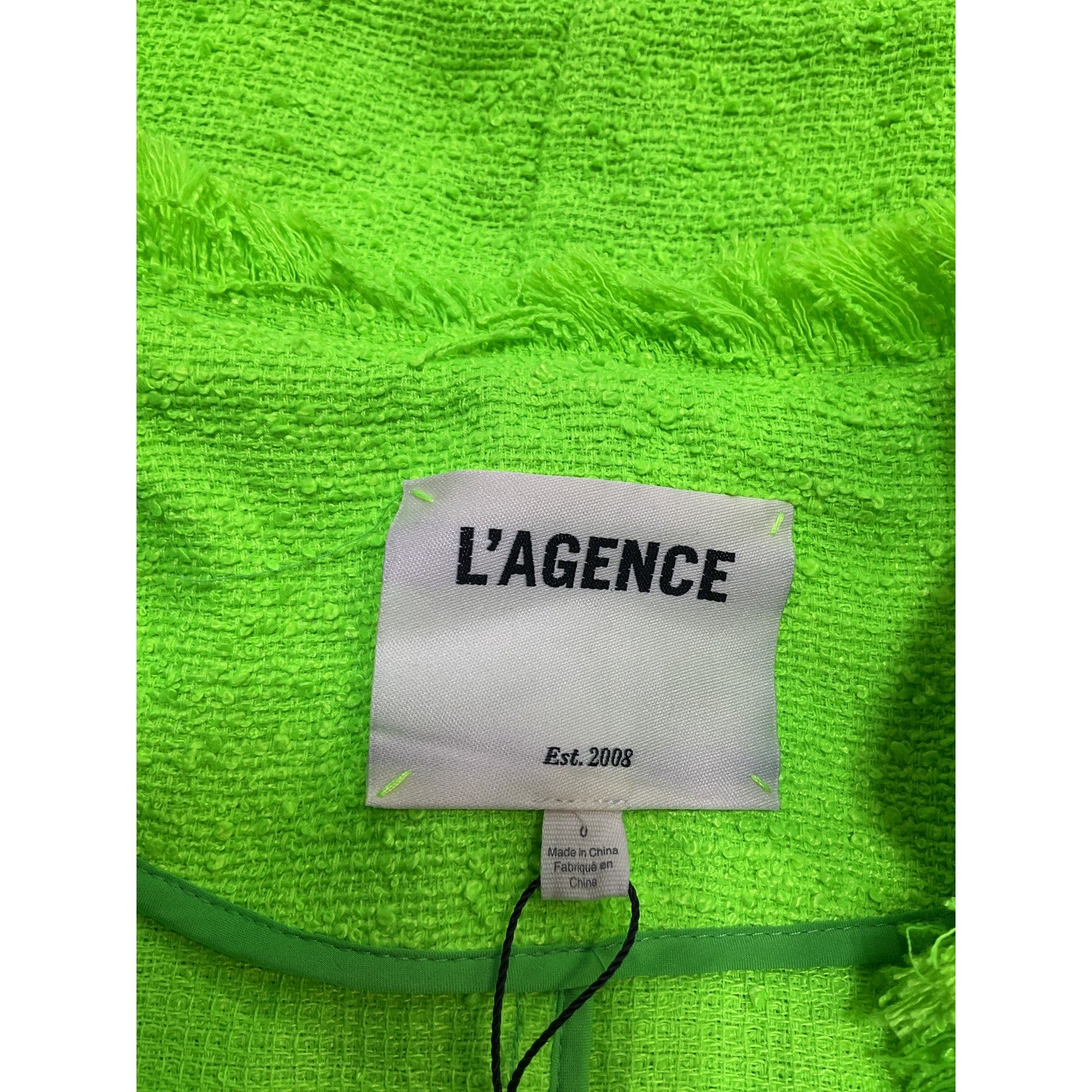 L'Agence 'Angelina' Green Polyester Blazer Size 0
