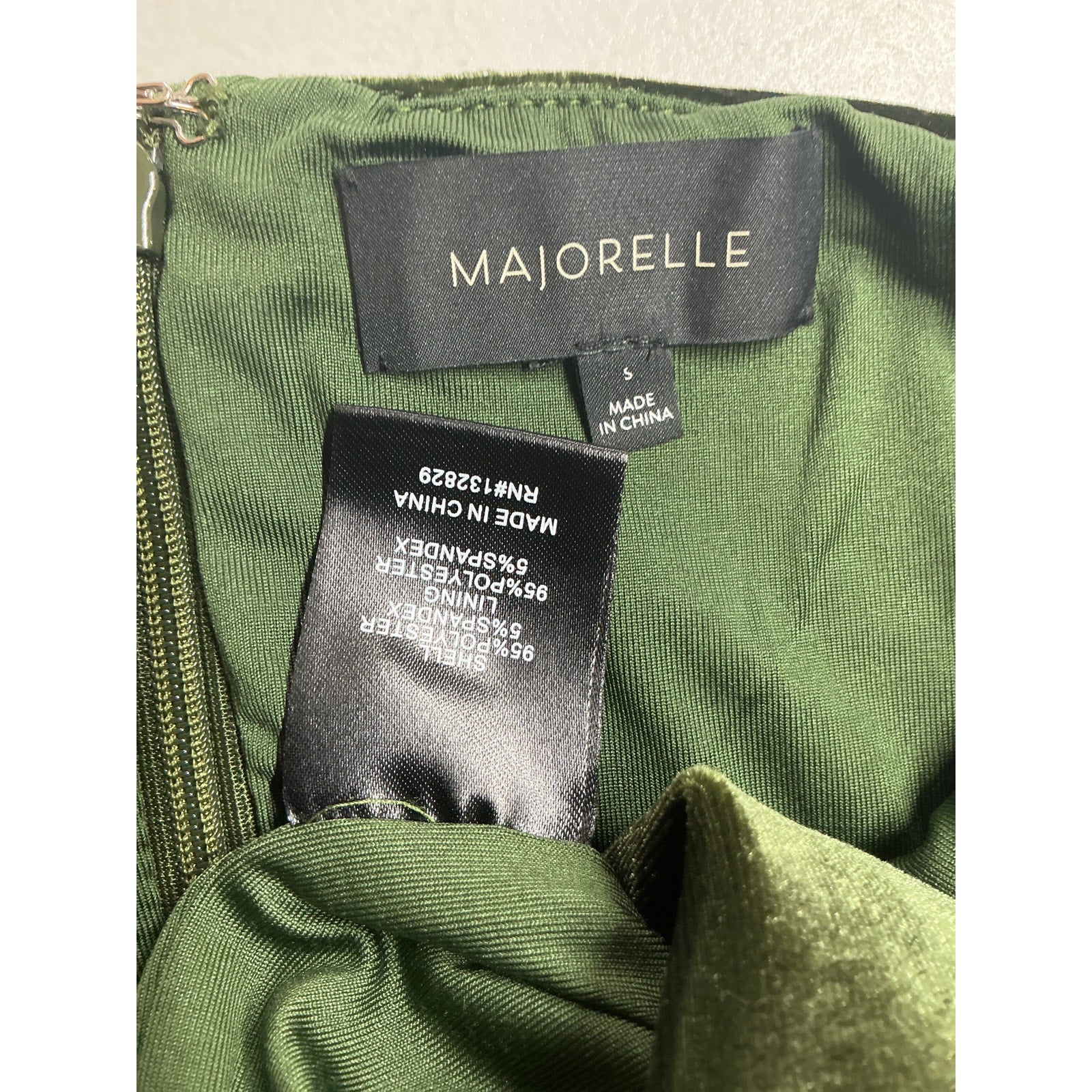 Majorelle 'Asbury' Green Poly Mini Dress Size S