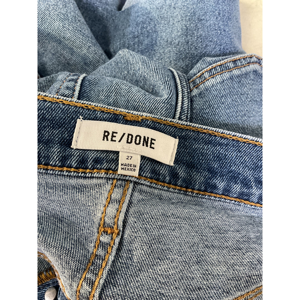 Re/Done '70s' Blue High Waist Ankle Stovepipe Denim Jeans Size 27