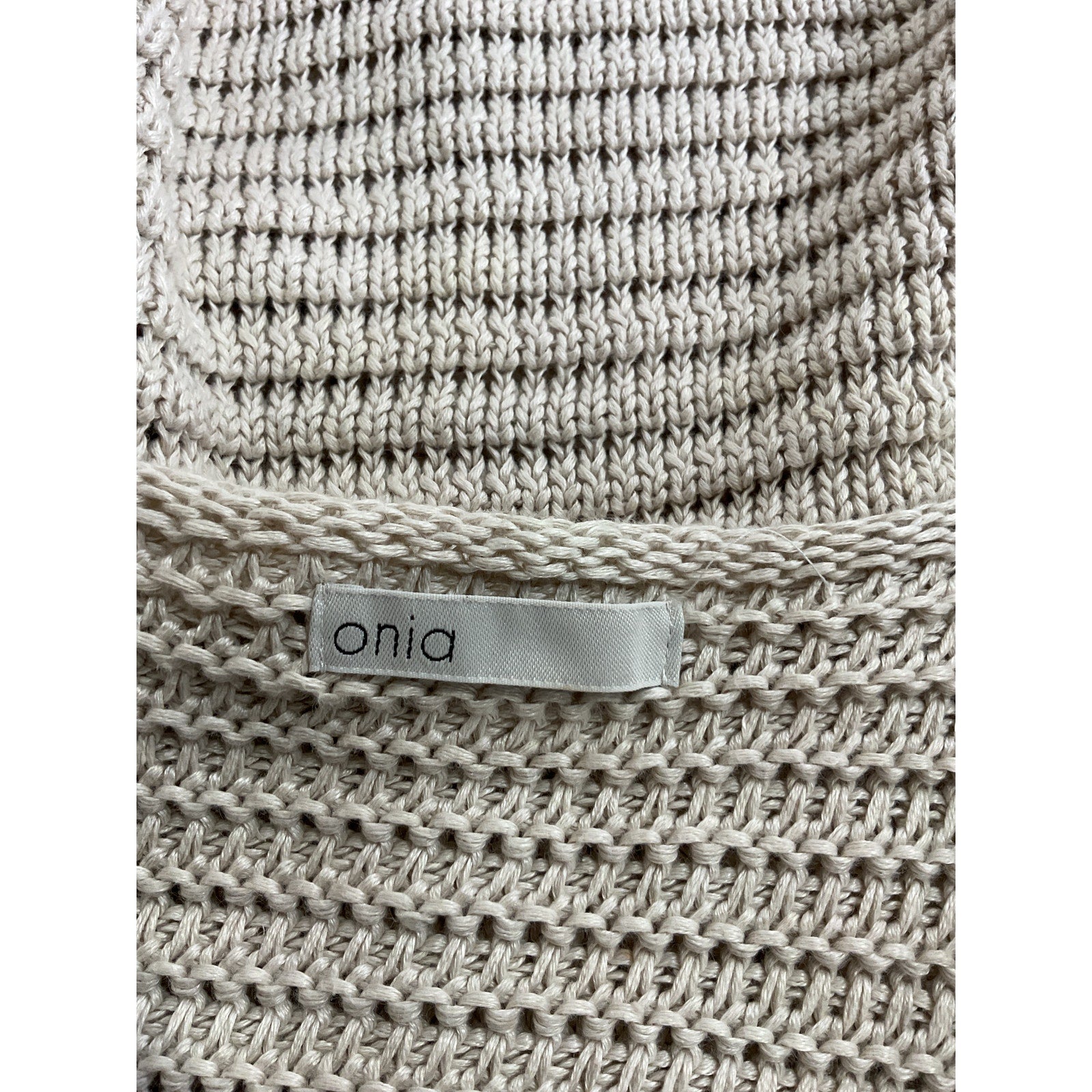 Onia 'Linen' Tan Linen Knit Tote