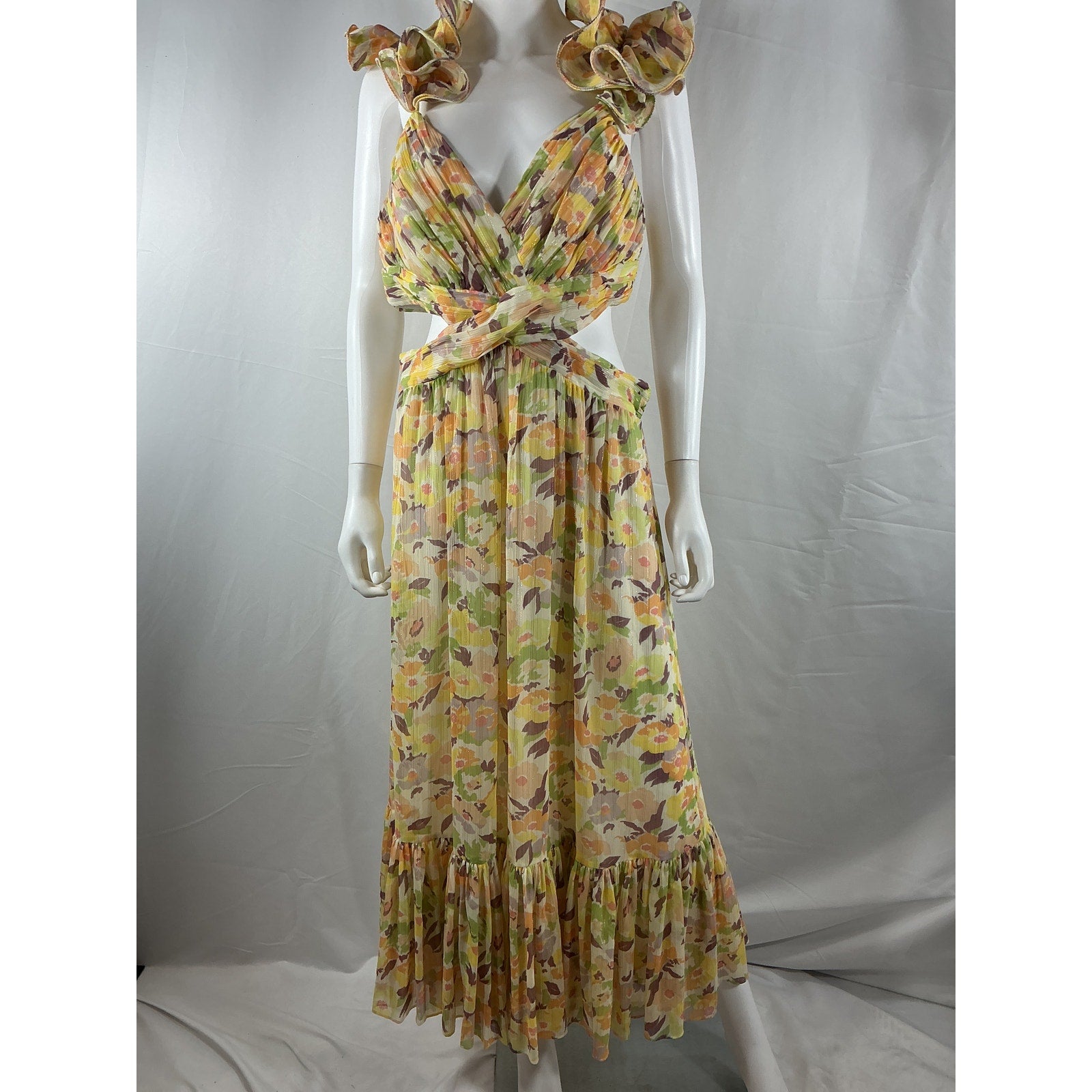 Likely 'Pria' Yellow Polyester Dress Size 12