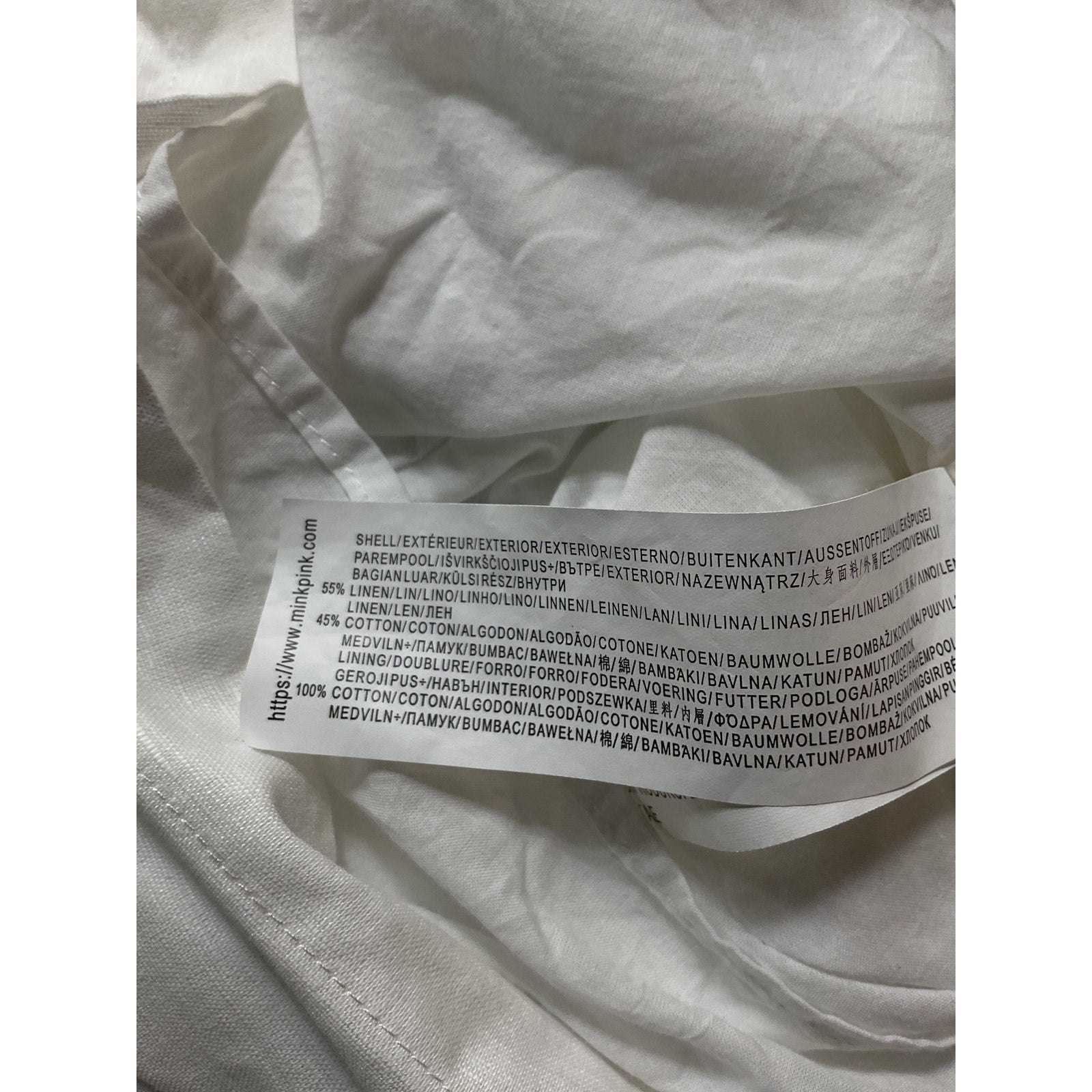 Minkpink 'Rhea' White Shorts Size S