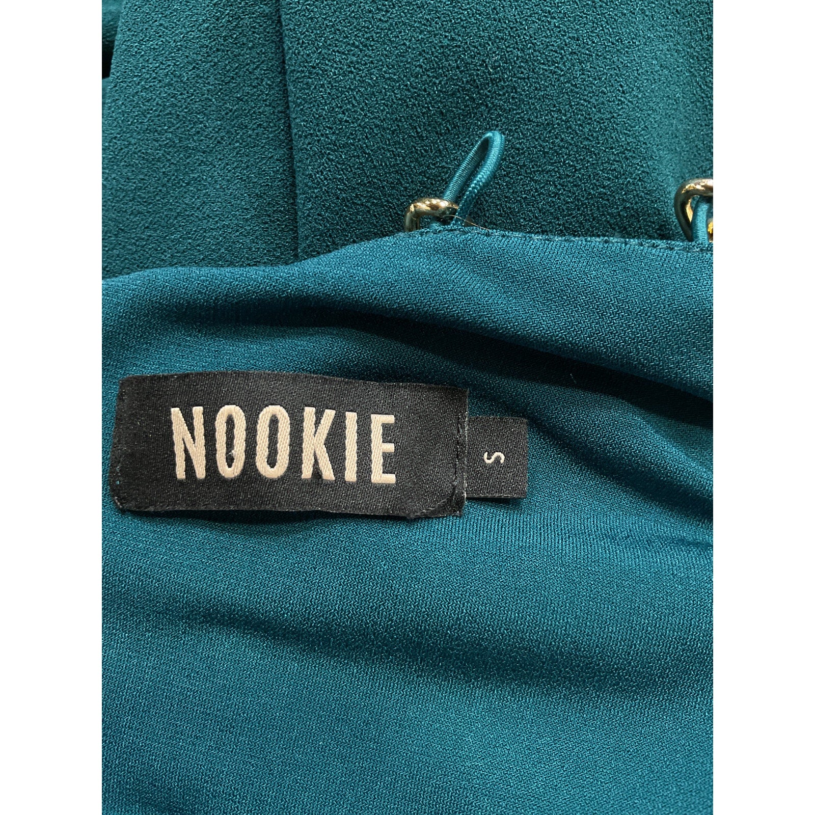 Nookie 'Estella' Green One Shoulder Ponte Gown Size S