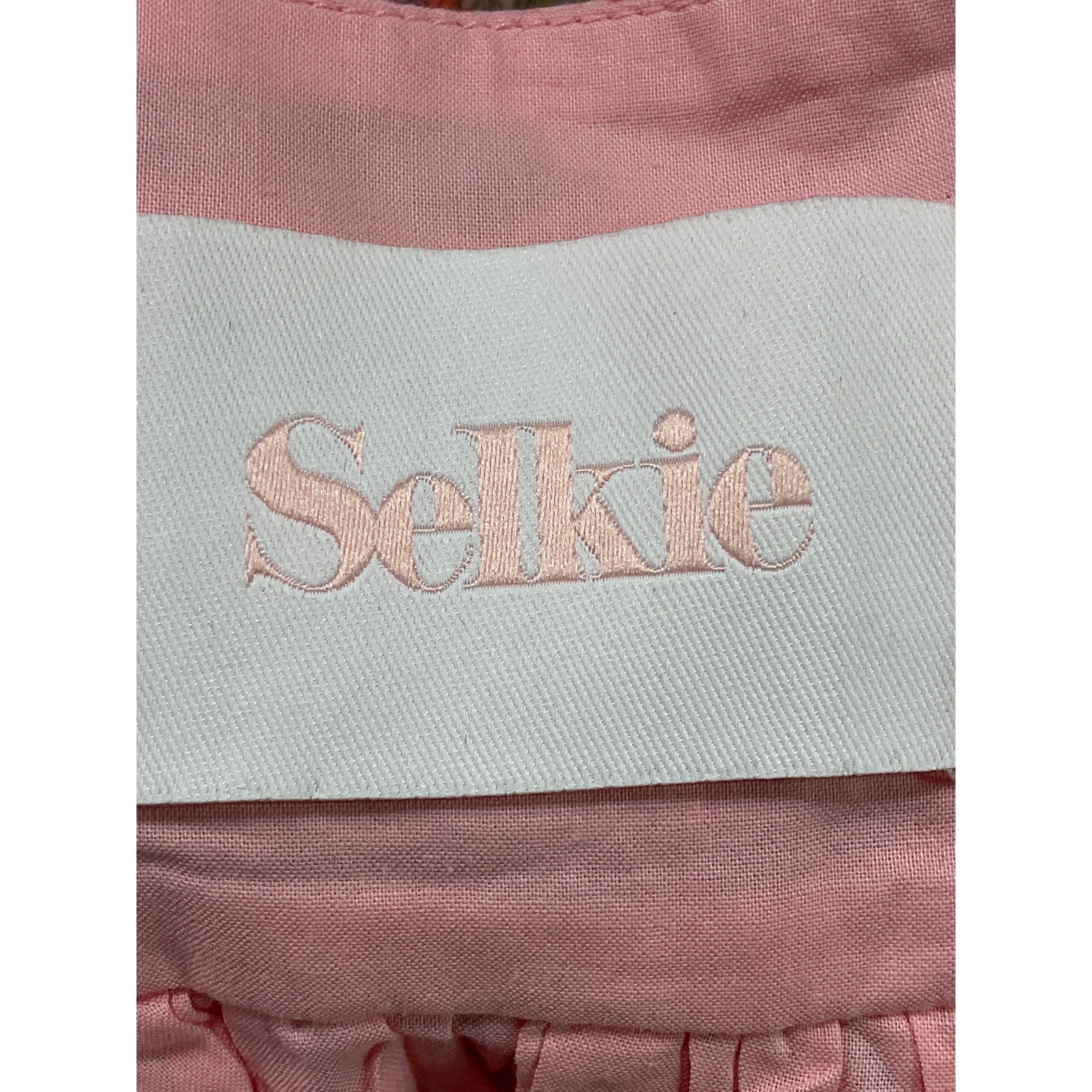 Selkie 'The Ruffle' Pink Poplin Apron Top Size S