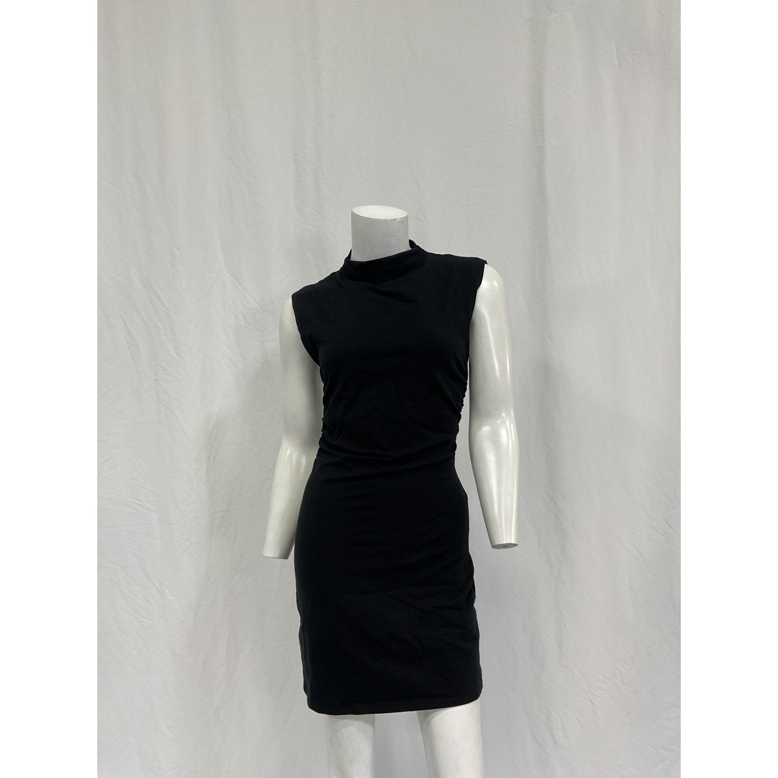 Reformation 'Alden' Black Cotton Knit Dress Size S