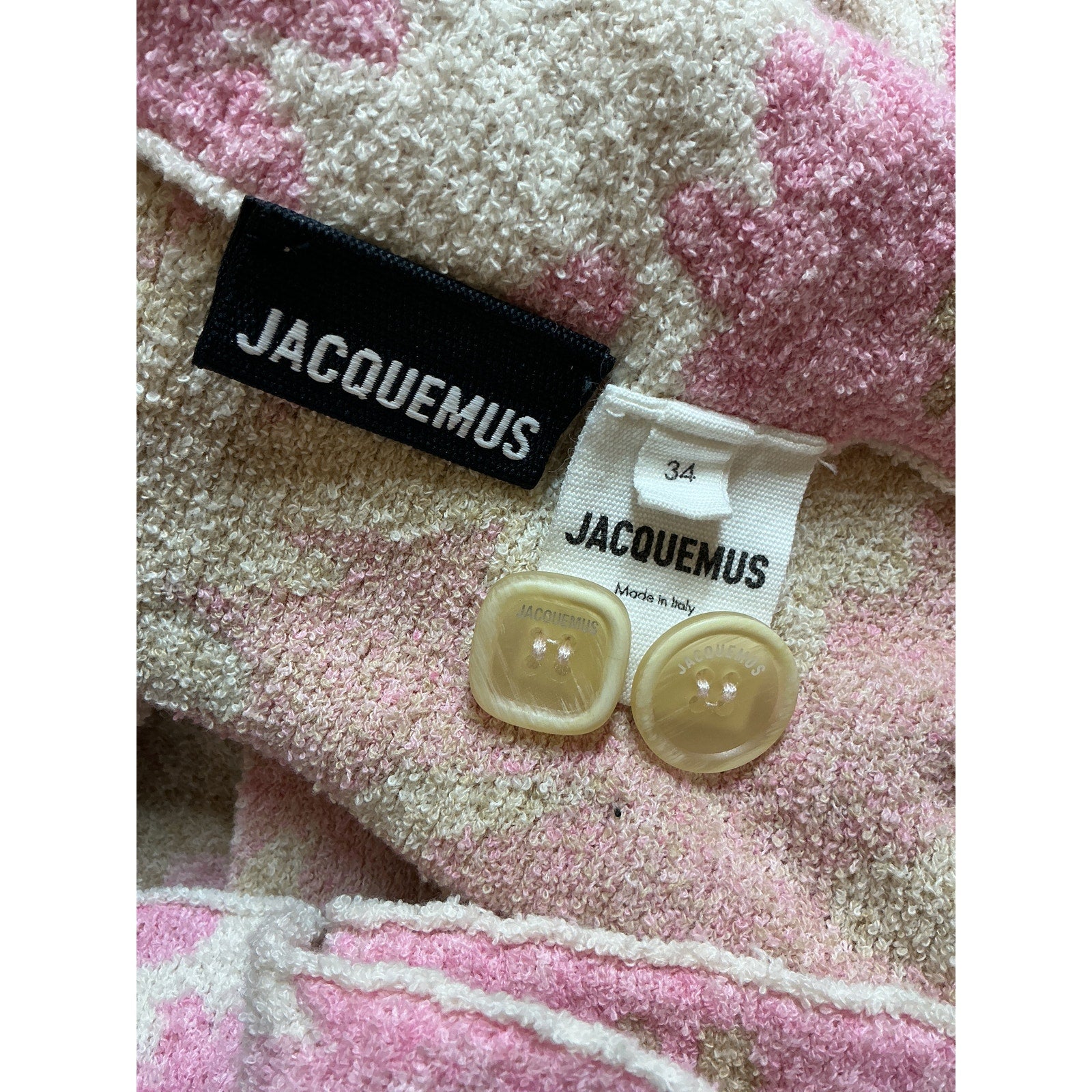Jacquemus 'La Jupe Bagnu' Pink Terrycloth Skirt Size 34