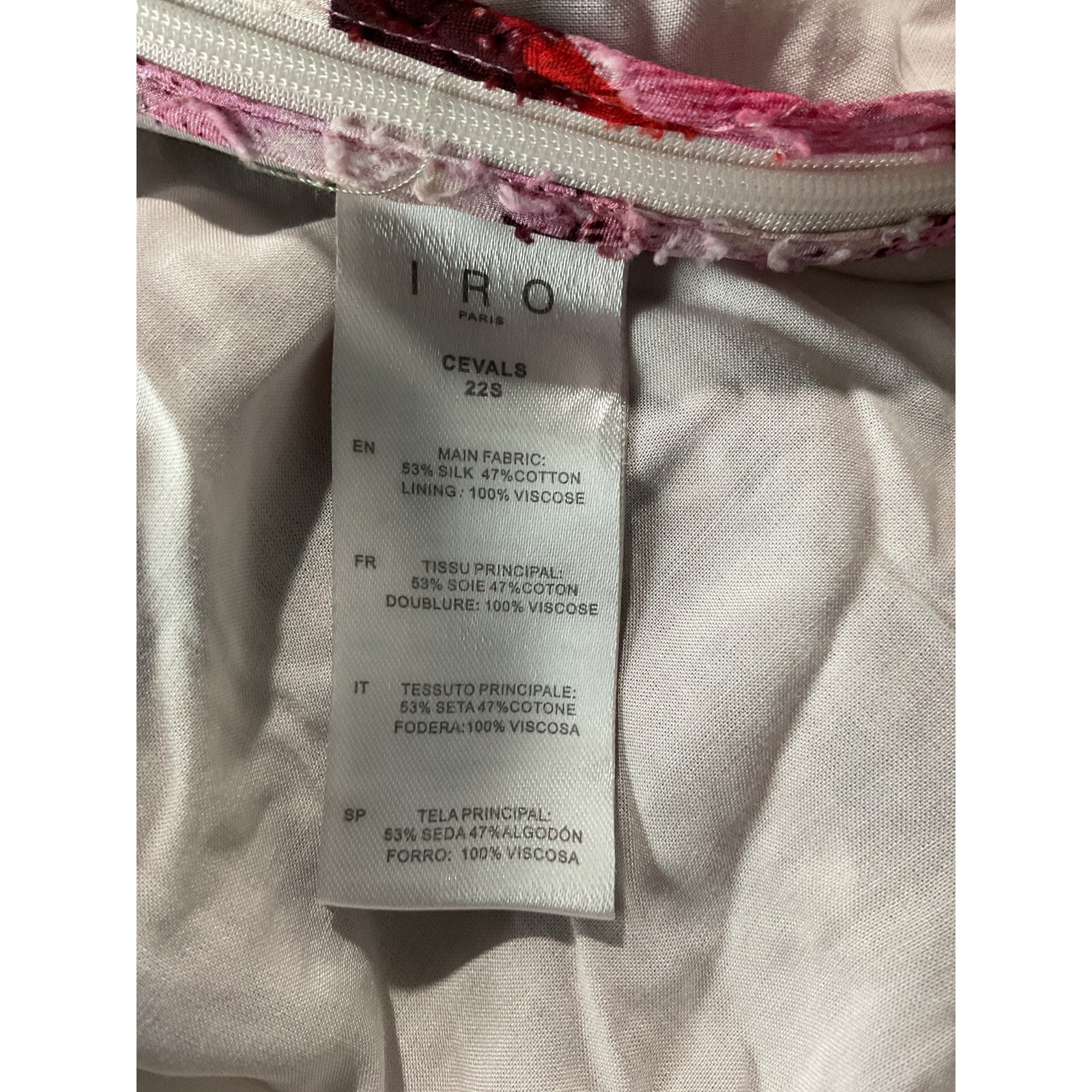 Iro 'Cevals' Pink Silk Dress Size 36